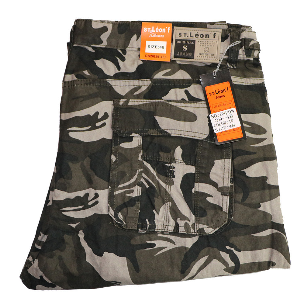 ST. LEONF nohavice pánske DS20 kapsáče nadmerná veľkosť maskáče