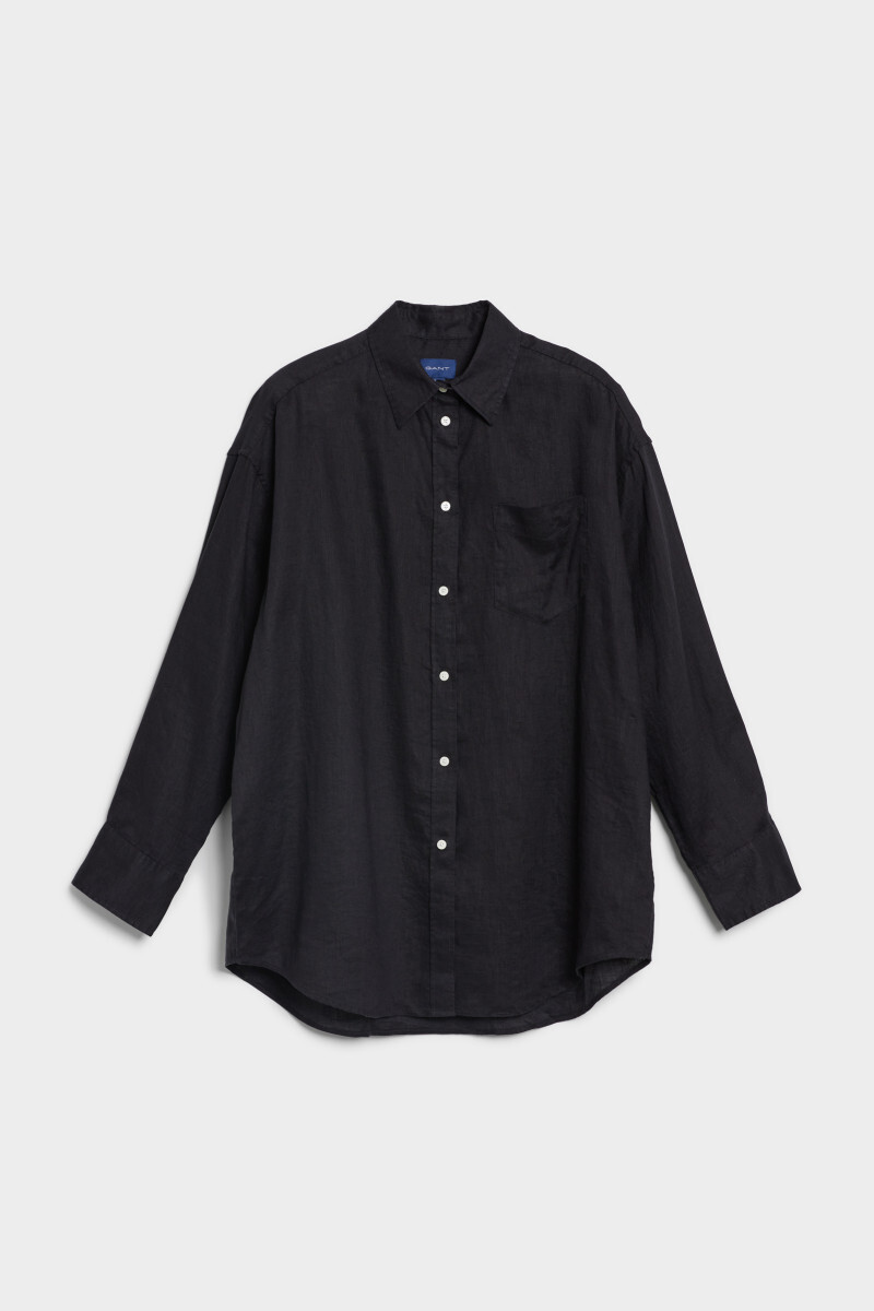 KOŠEĽA GANT OS LINEN SHIRT EBONY BLACK
