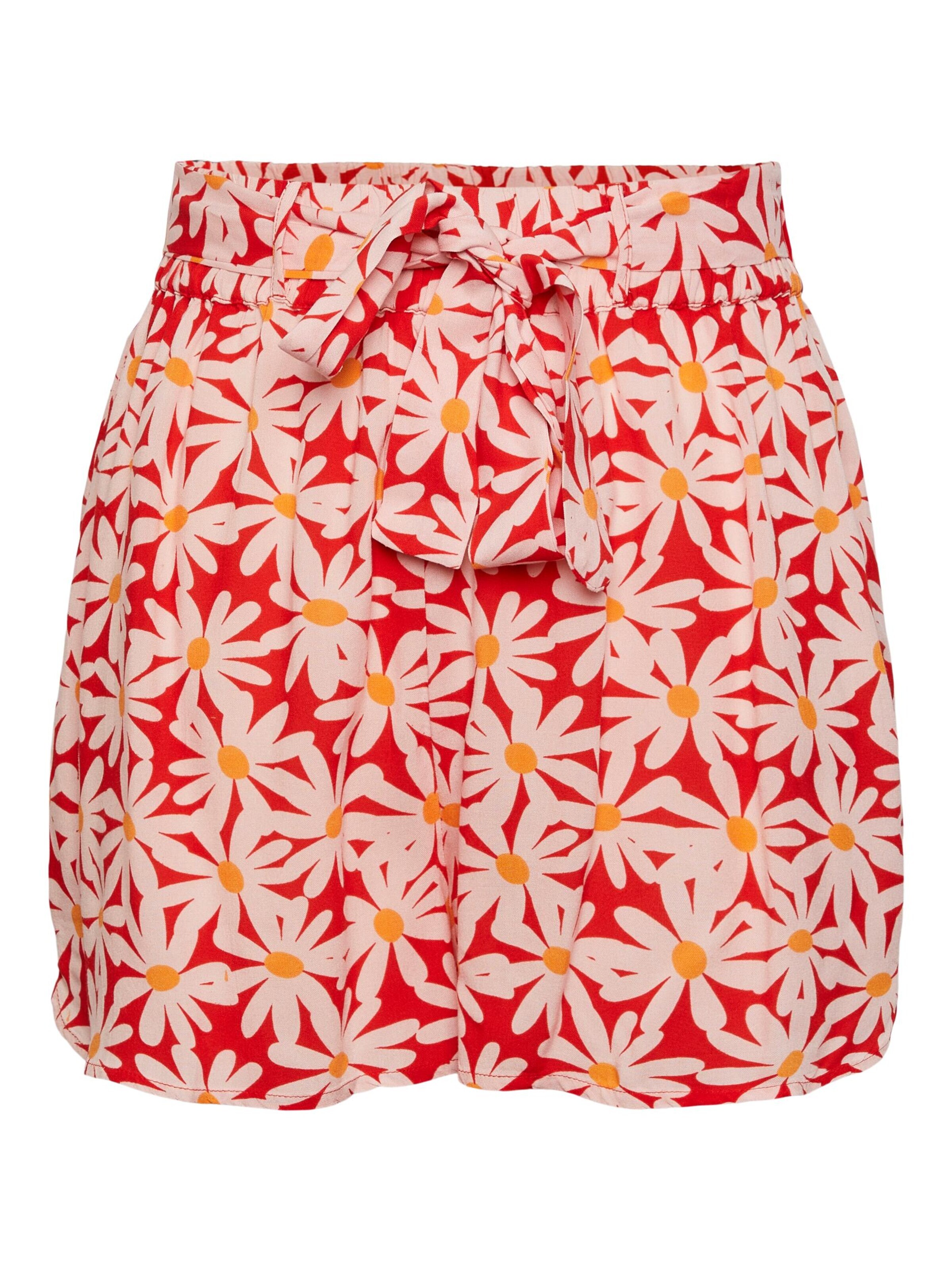 PIECES Nohavice 'NYA' svetlooranžová / tmavooranžová / ružová