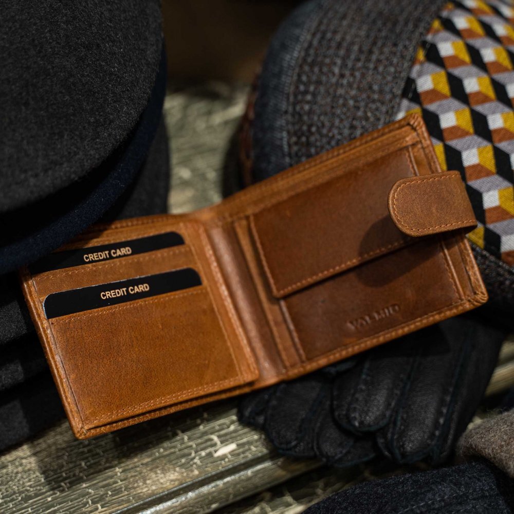 Hnedá pánska peňaženka Valmio Pelle Classic V6