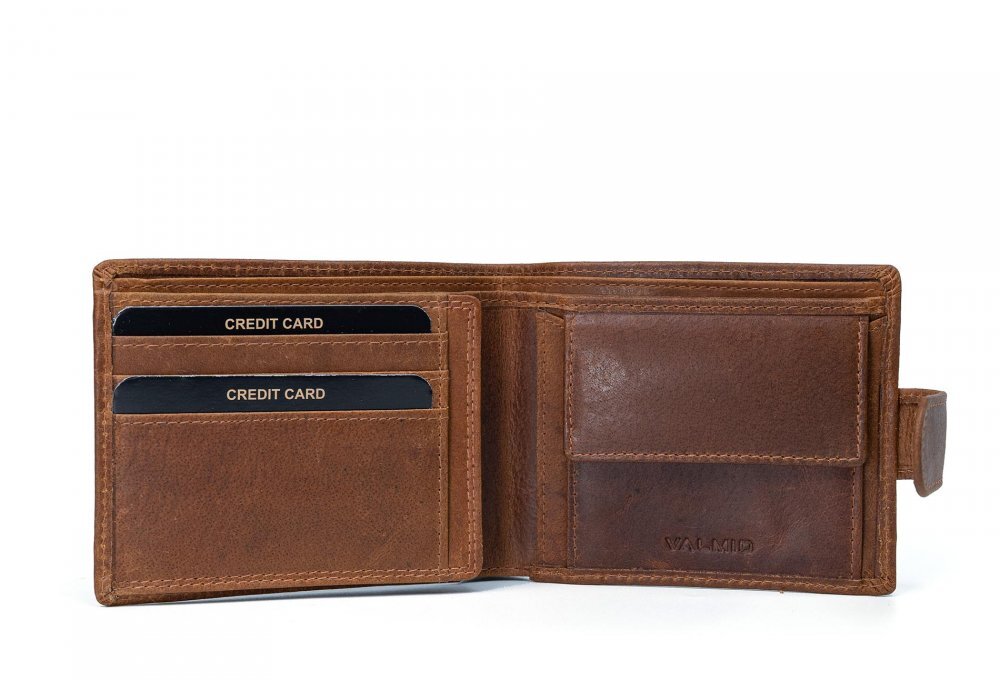Hnedá pánska peňaženka Valmio Pelle Classic V6