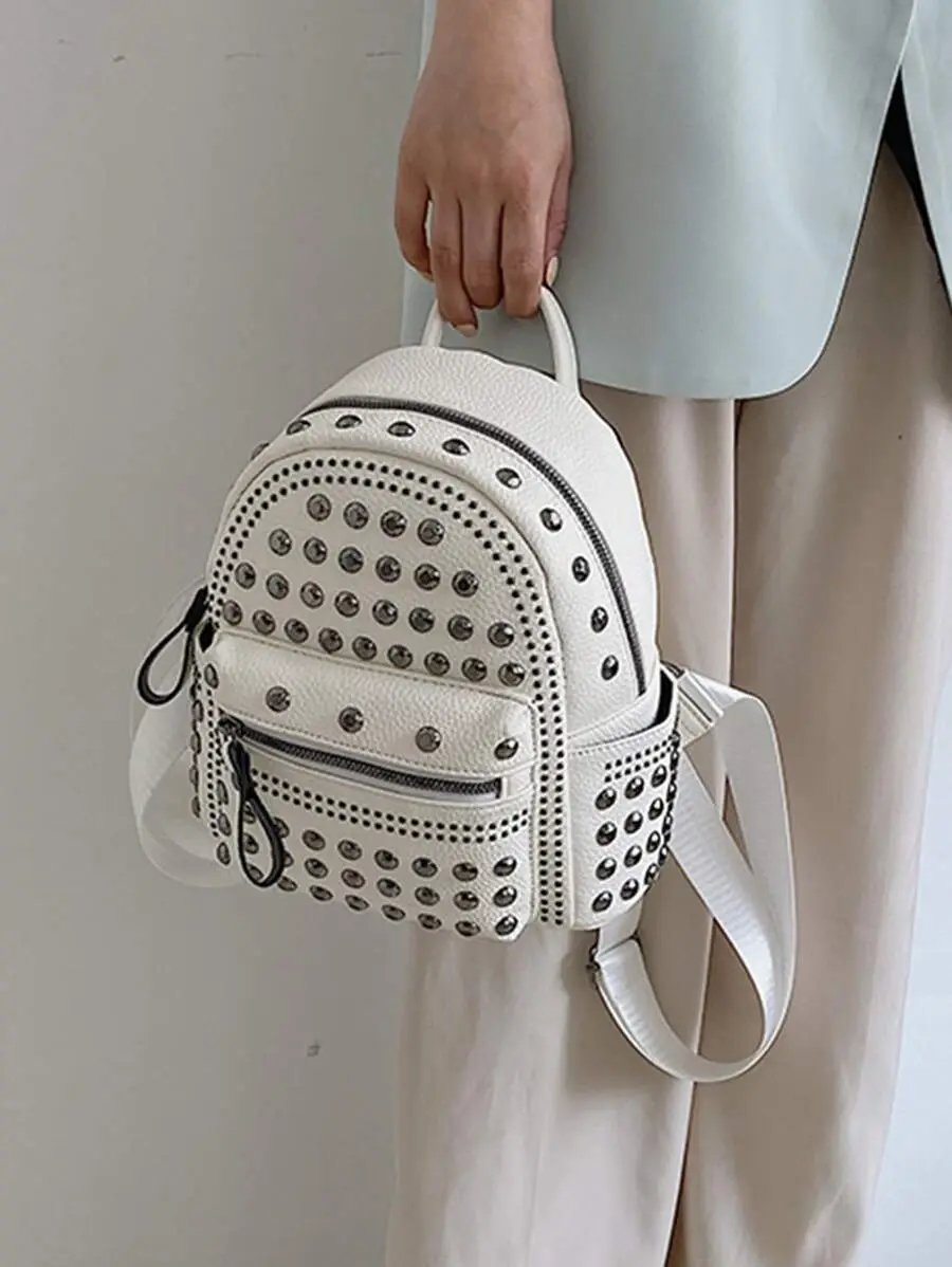 Ruksak Vybíjaný Biely