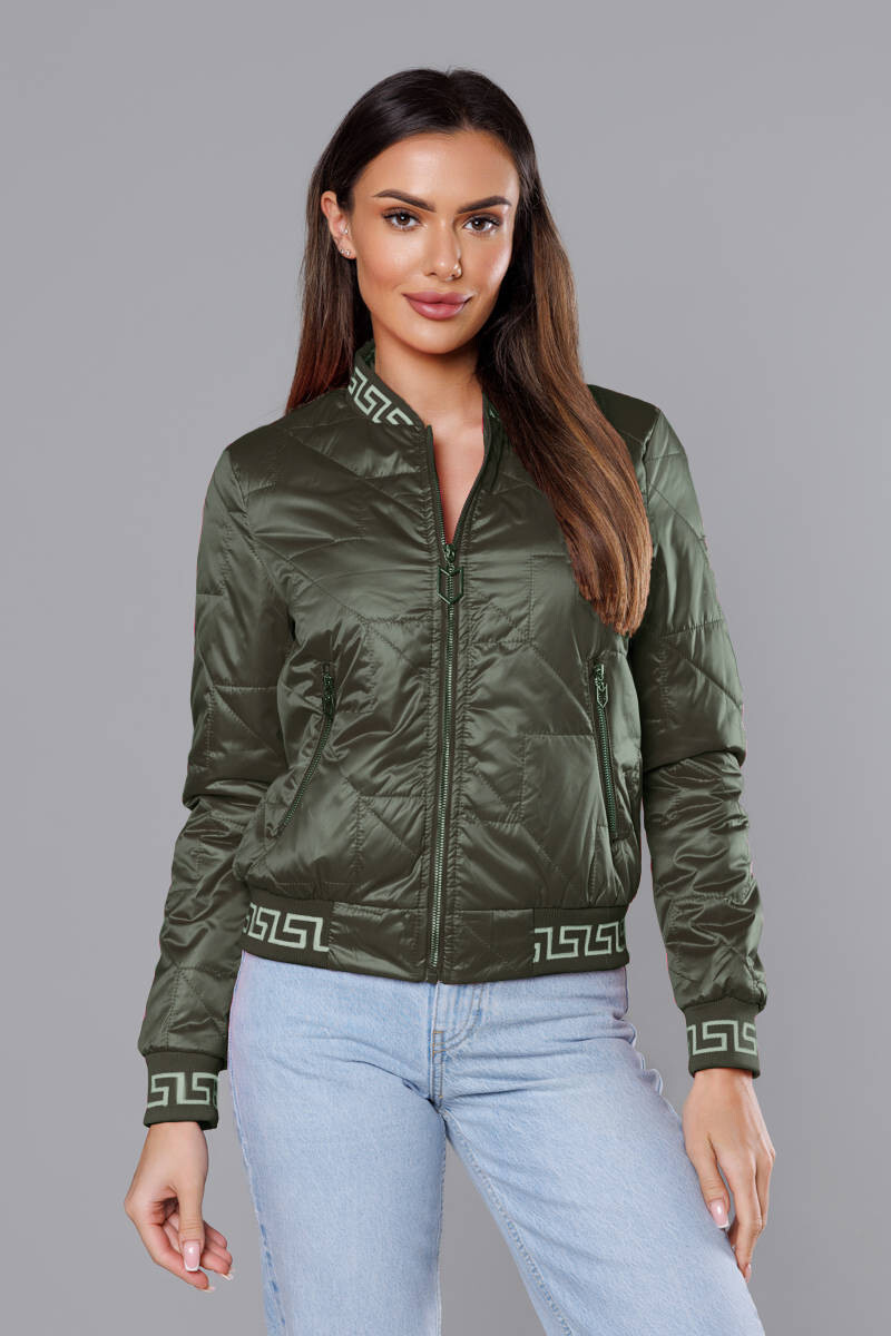 S'WEST Dámsky bomber v khaki farbe (B8123-11)