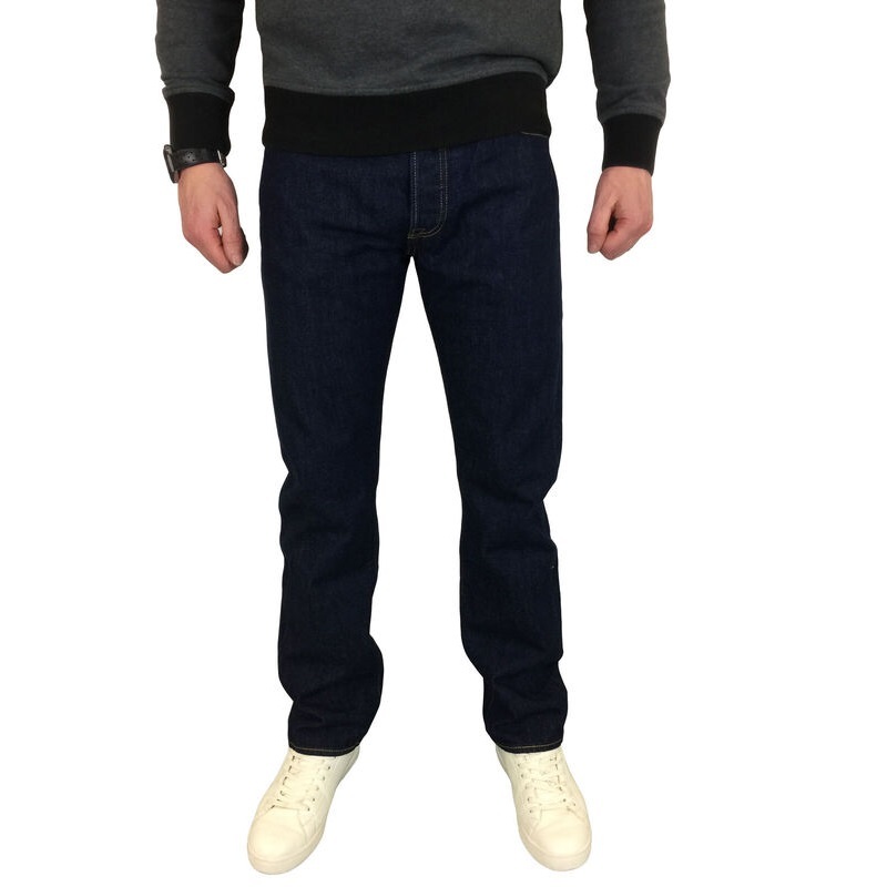 Levis Pánske Rifle 501 Original Fit Jeans ONEWASH