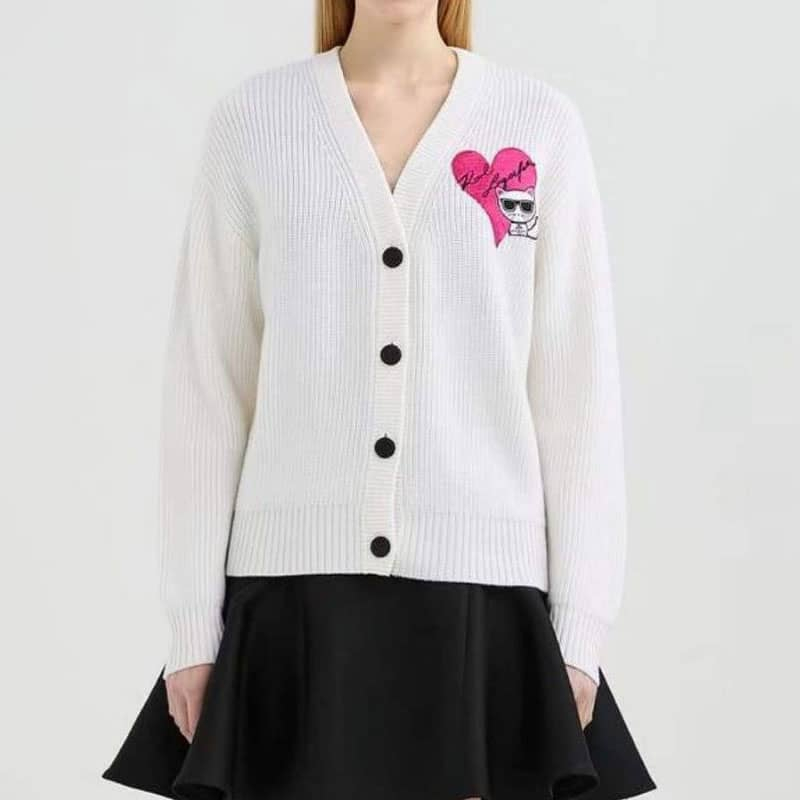 Dámský svetr na knoflíky Karl Lagerfeld 47074