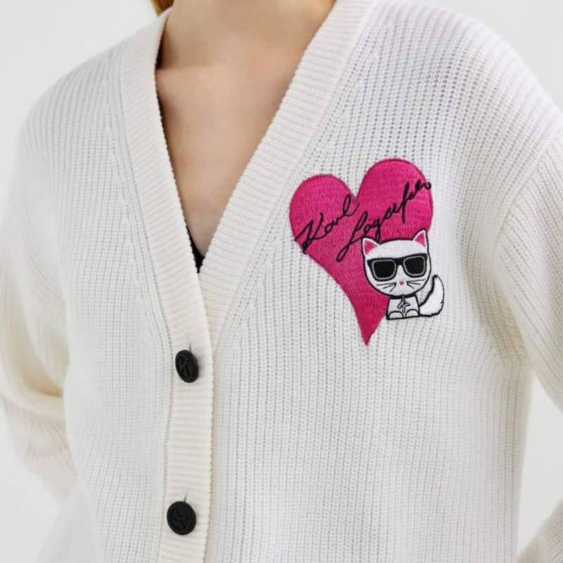 Dámský svetr na knoflíky Karl Lagerfeld 47074