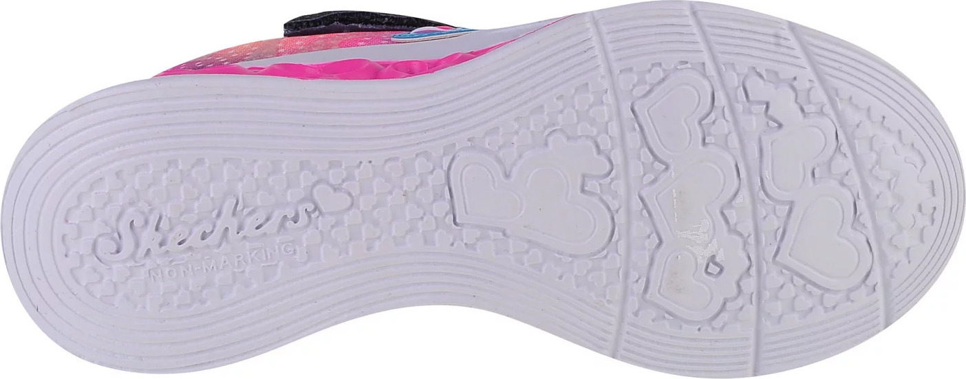 Farebné dievčenské svietiace tenisky Skechers Flutter Heart Lights 302315L-NVMT