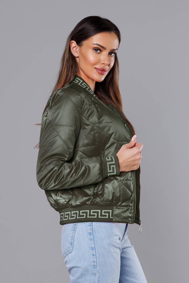 S'WEST Dámsky bomber v khaki farbe (B8123-11)