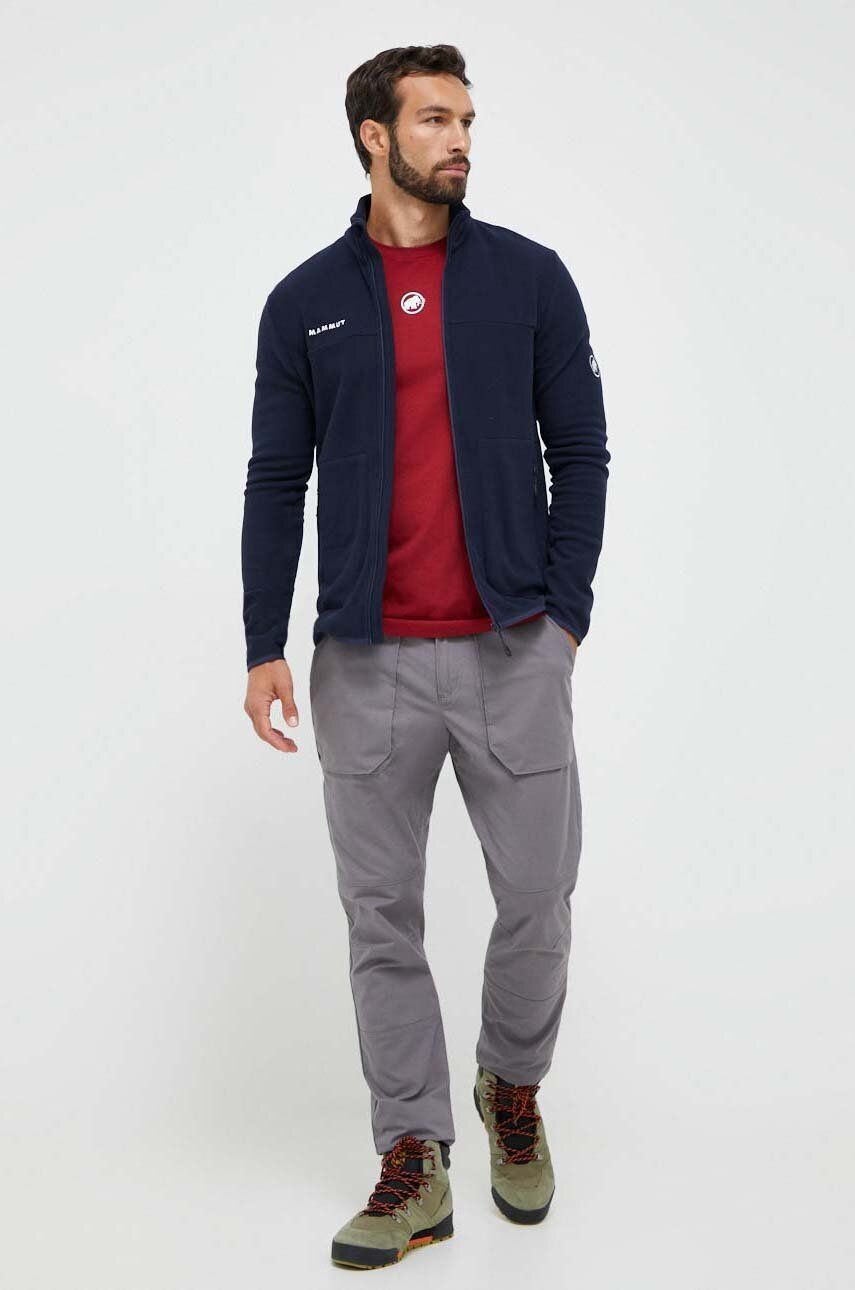 Športová mikina Mammut Innominata Light ML tmavomodrá farba, jednofarebná