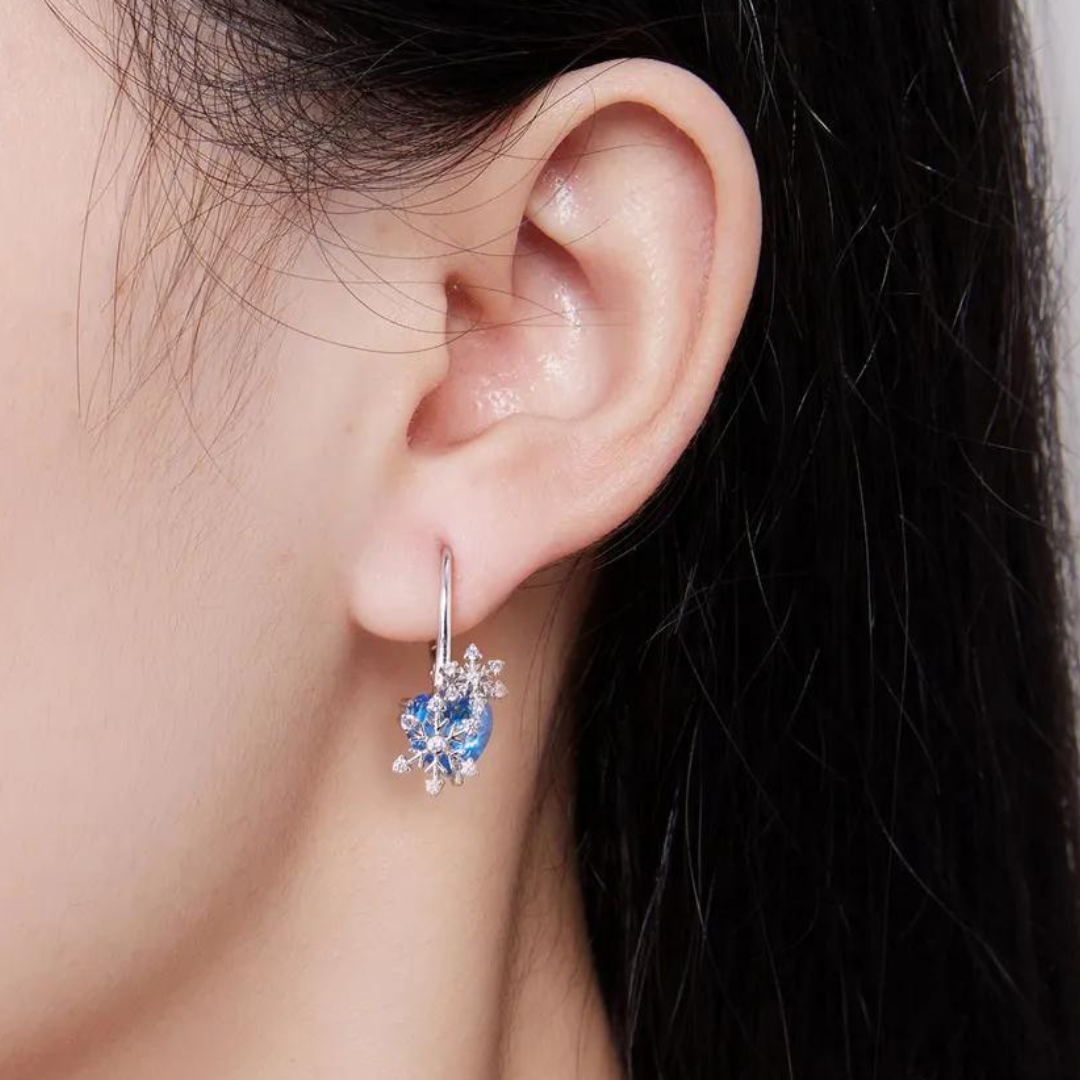 Olivie Strieborné náušnice SNEHOVÁ VLOČKA 7768