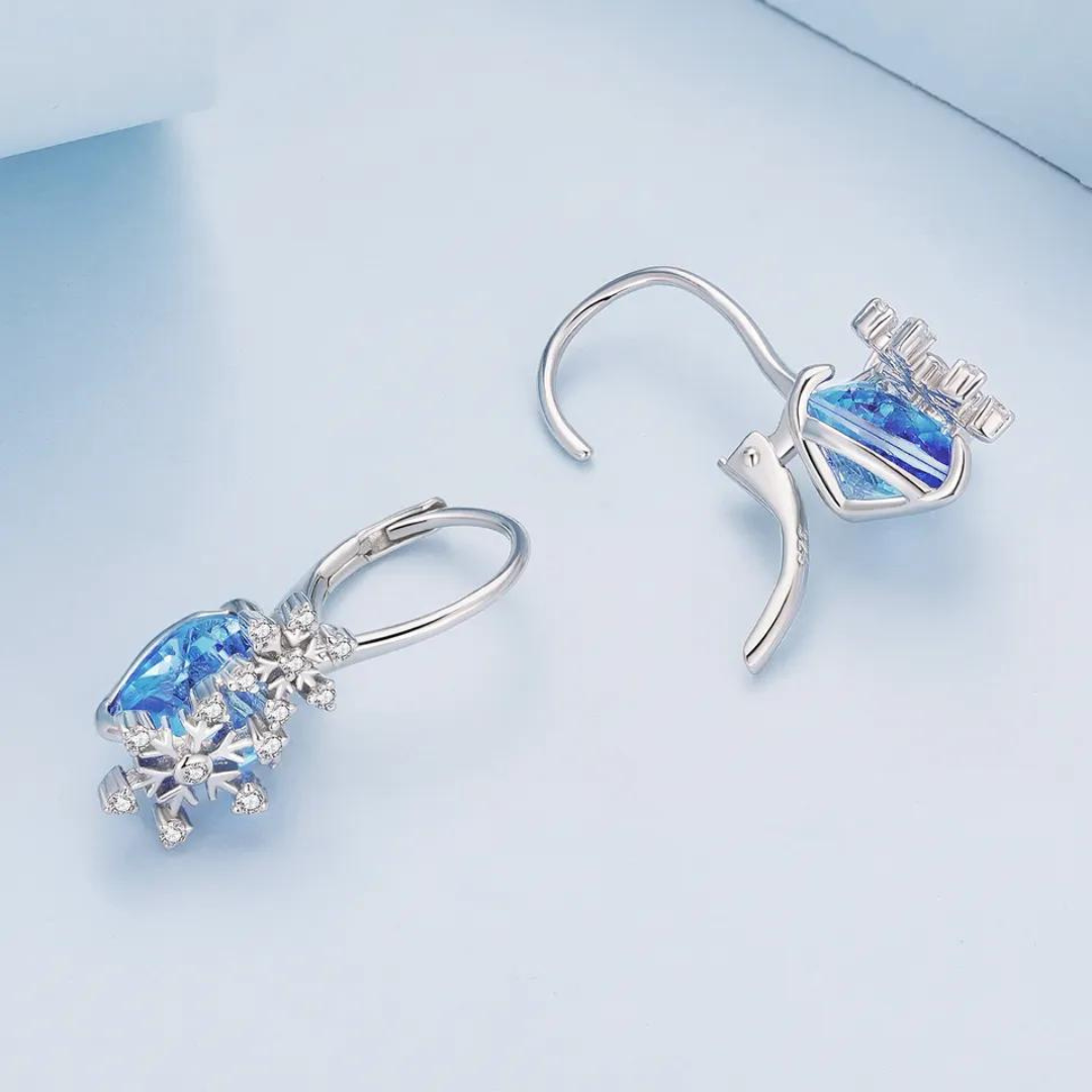 Olivie Strieborné náušnice SNEHOVÁ VLOČKA 7768