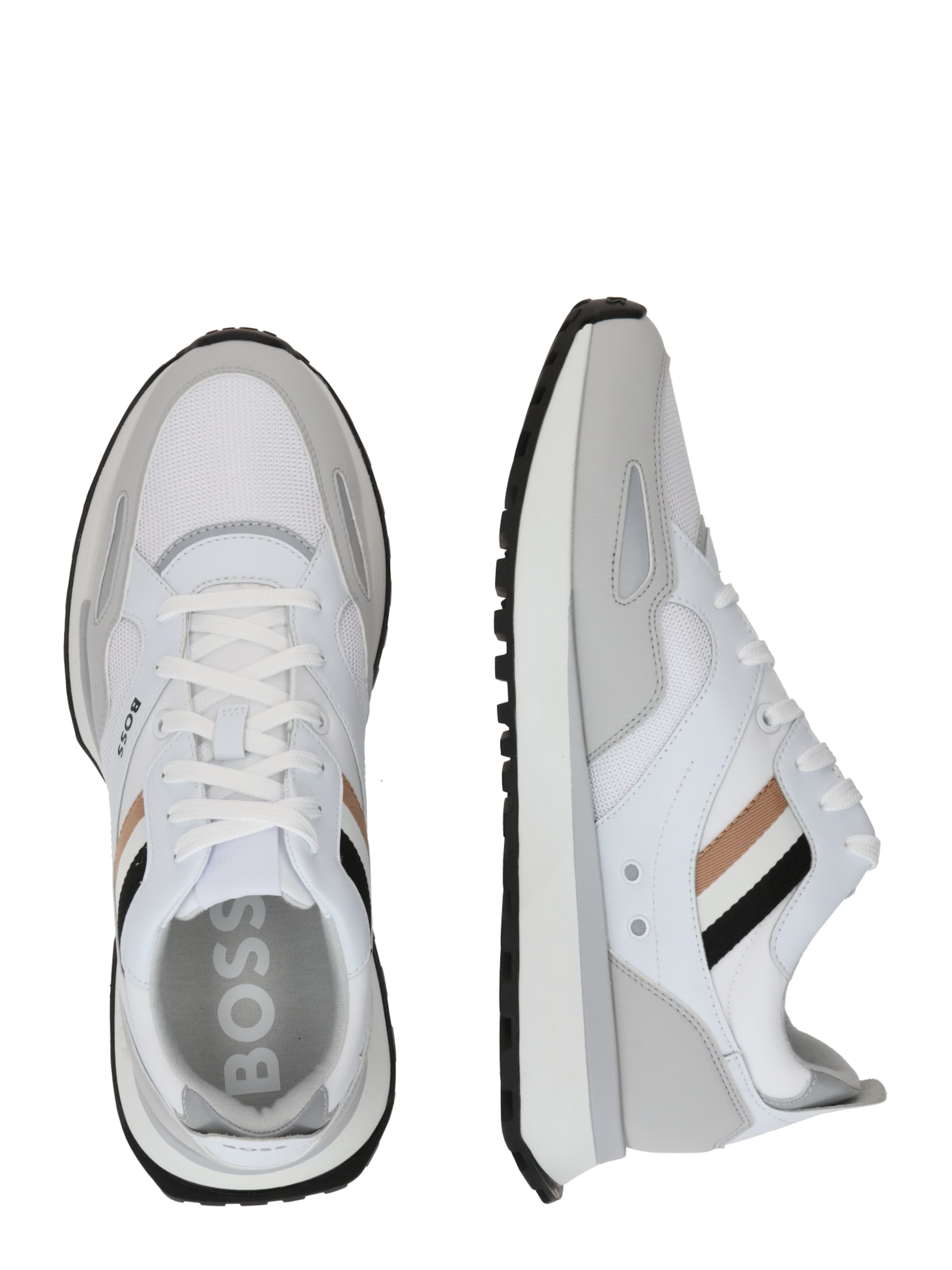 BOSS Nízke tenisky 'Jonah' svetlohnedá / svetlosivá / čierna / biela