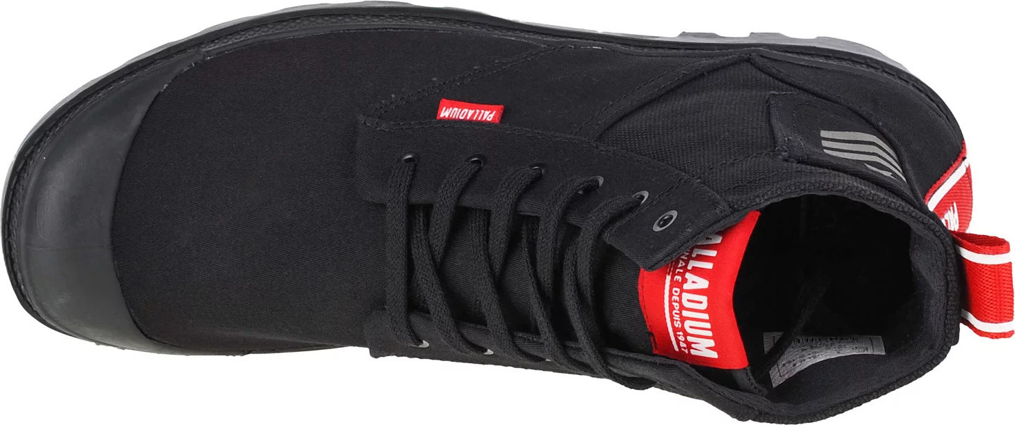 Čierne dámske členkové topánky Palladium Pampa Hi Army 78583-008-M