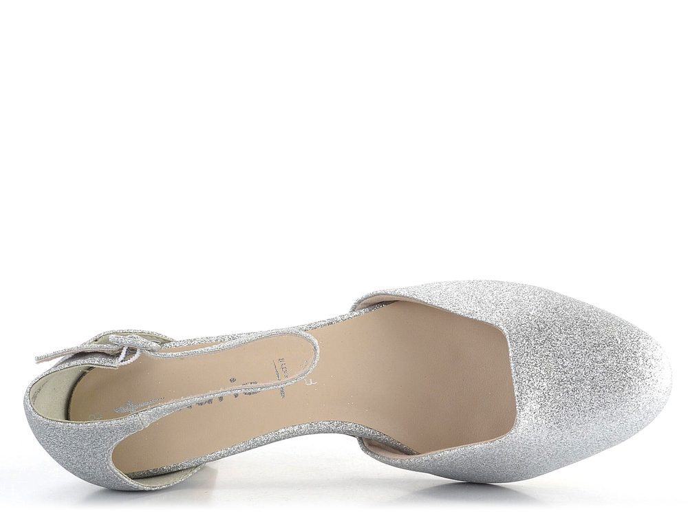 Tamaris lodičky s členkovým pásikom Silver Glam 1-24432-41