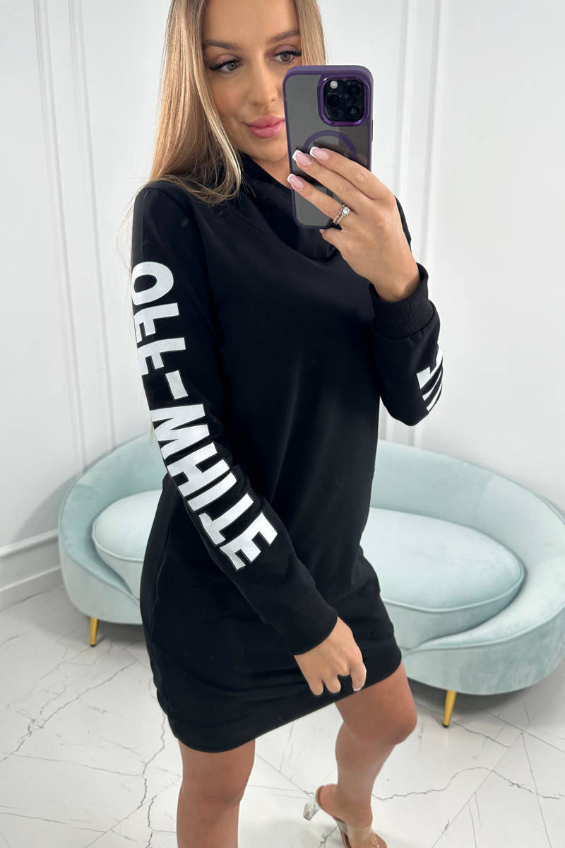 Fashionweek Športové šaty s kapucňou OFF WHITE K62072