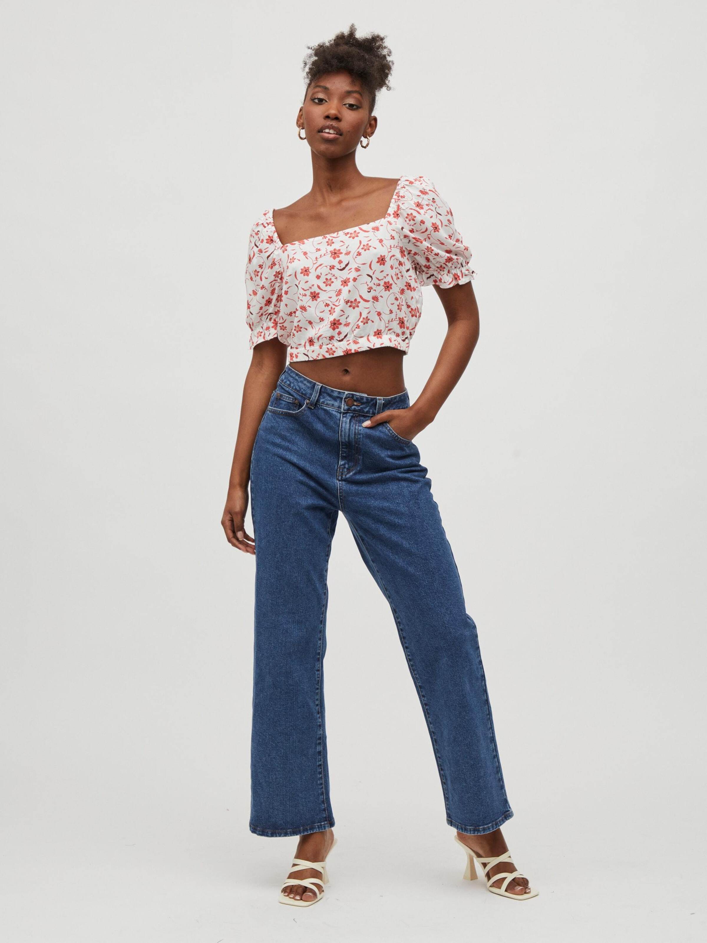 Vila Petite Tričko 'Aya' homárová / ružová / jasne červená / biela