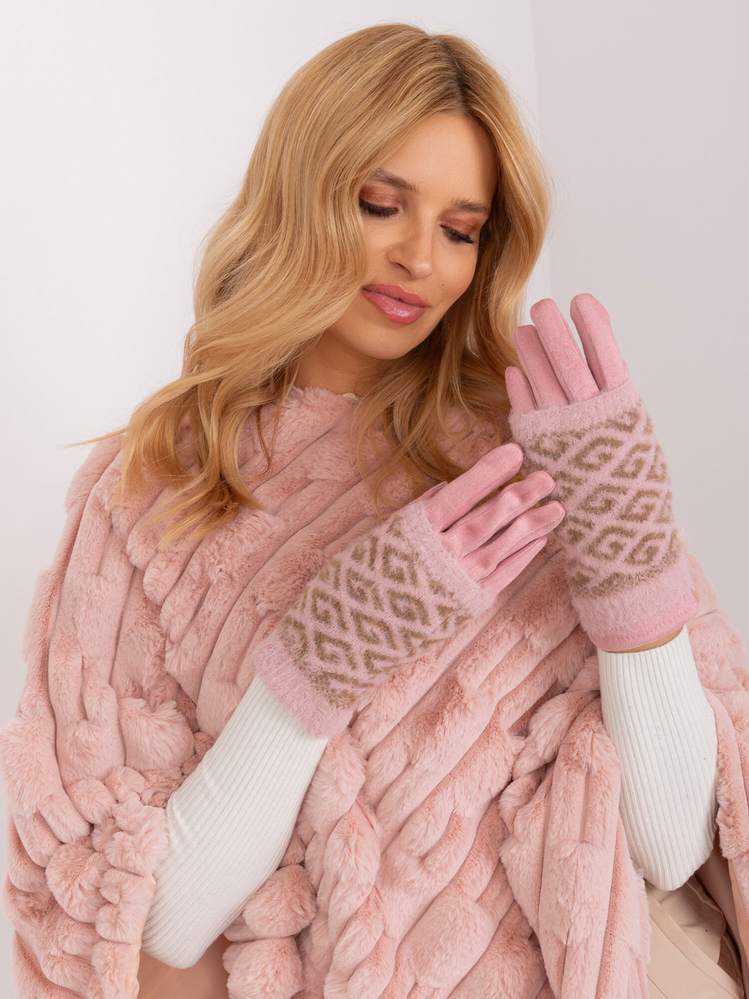 Wool Fashion Italia Gloves-AT-RK-2310.91-light pink