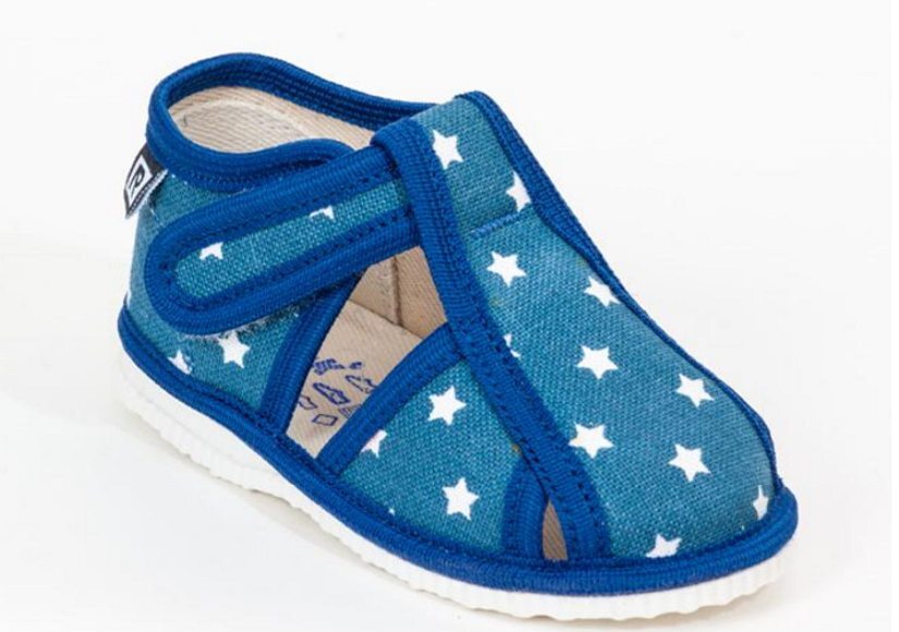Papučky RAK modrá hviezda - suchý zips