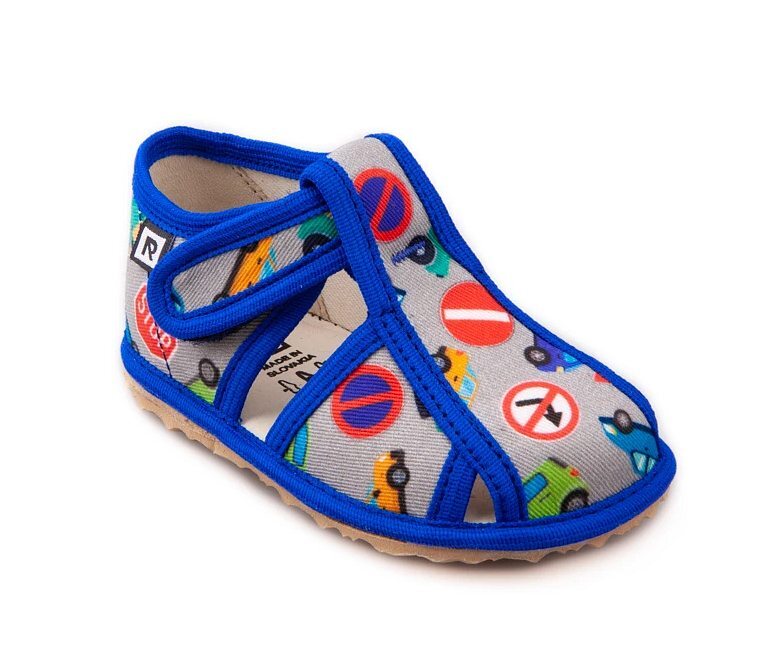 RAK Papučky šedé autá