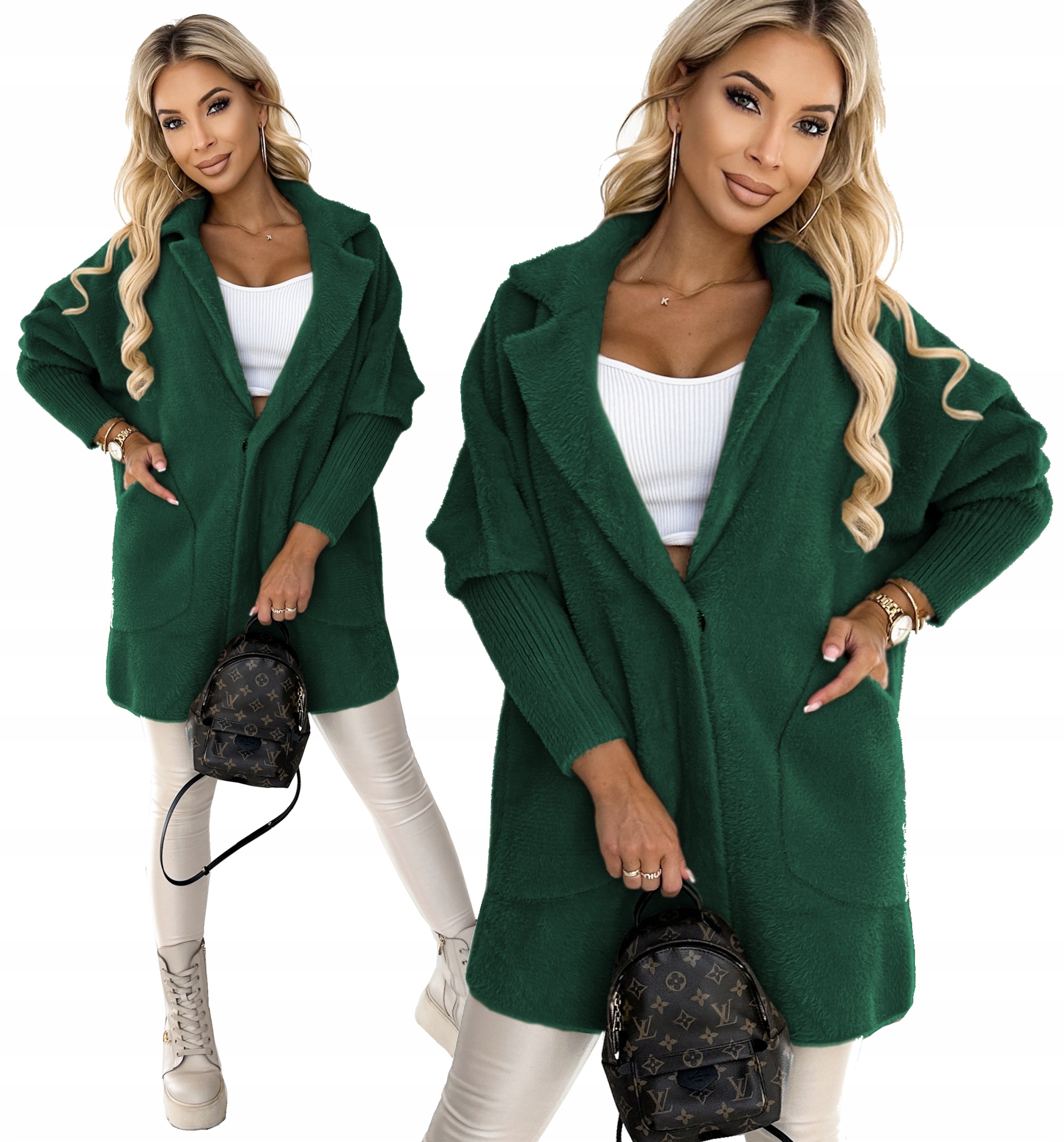 Fashionweek Vlnený kabát z alpaky tc830