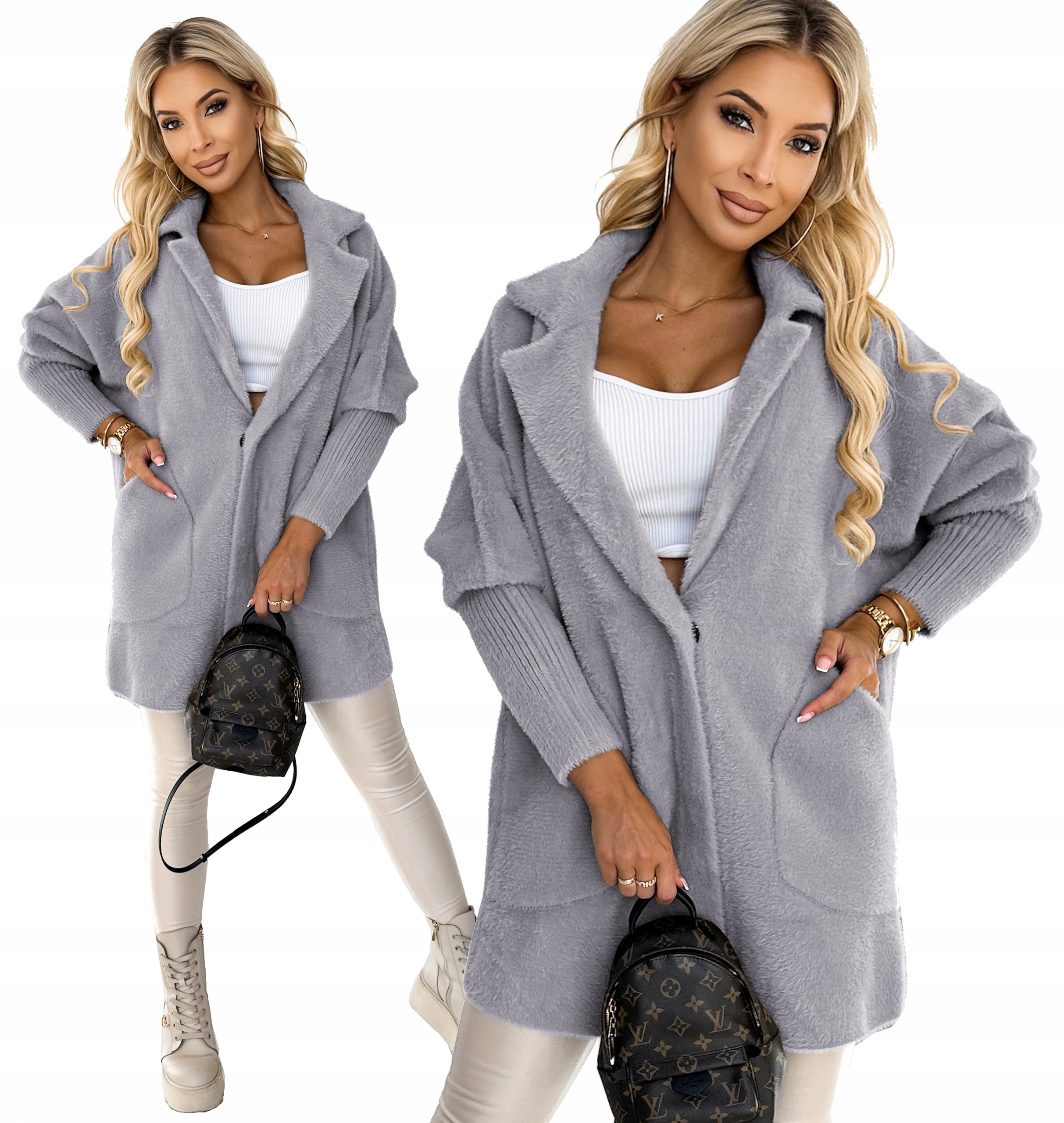 Fashionweek Vlnený kabát z alpaky tc830