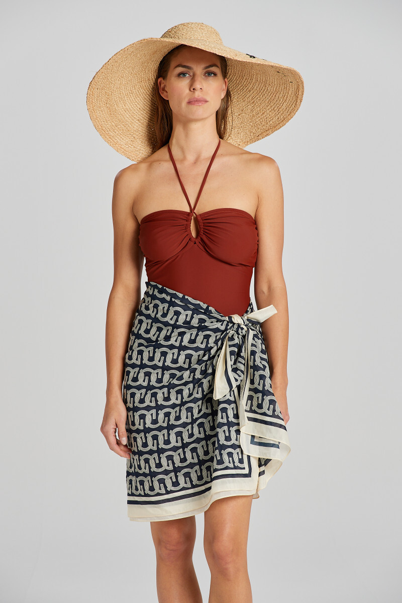 PLAVKY GANT SWIMSUIT SYRUP BROWN