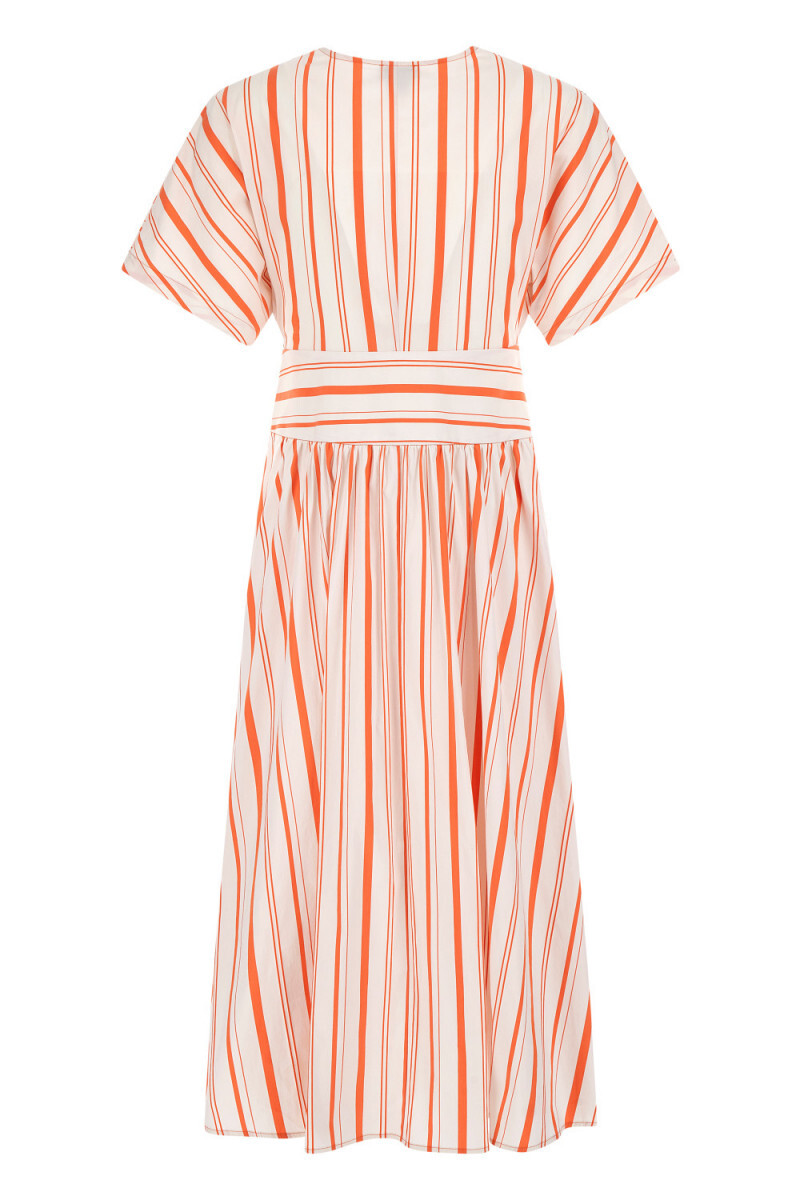 ŠATY WOOLRICH STRIPED POPLIN LONG DRESS