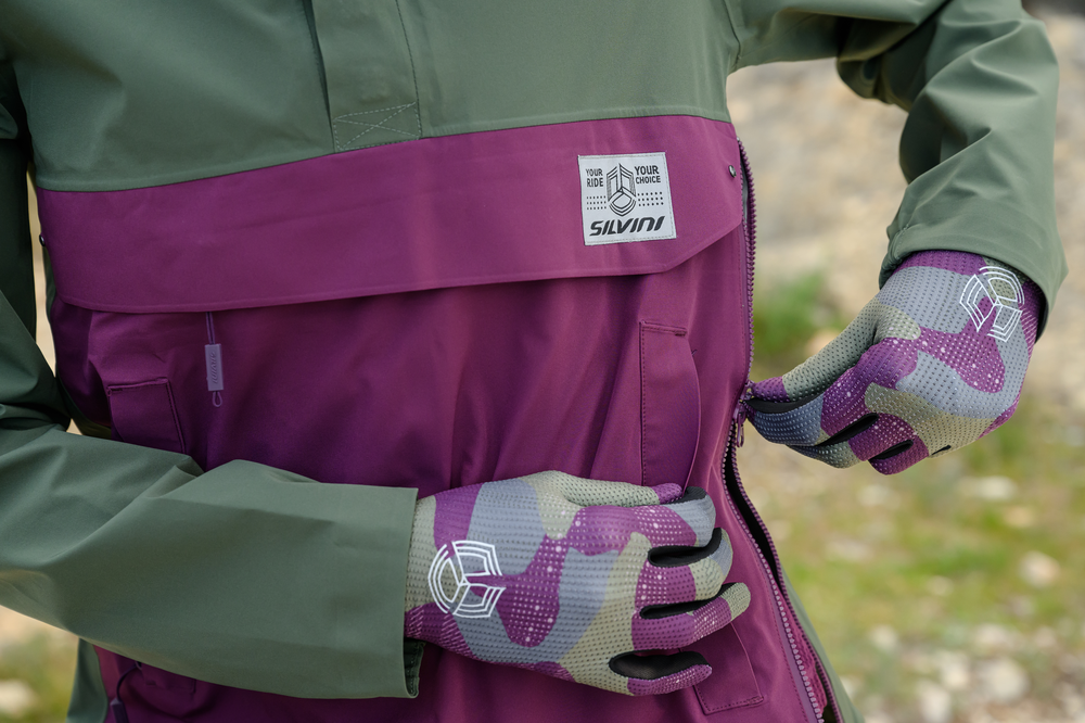 Dámska gravel bunda Silvini Montesola zelená/vínová