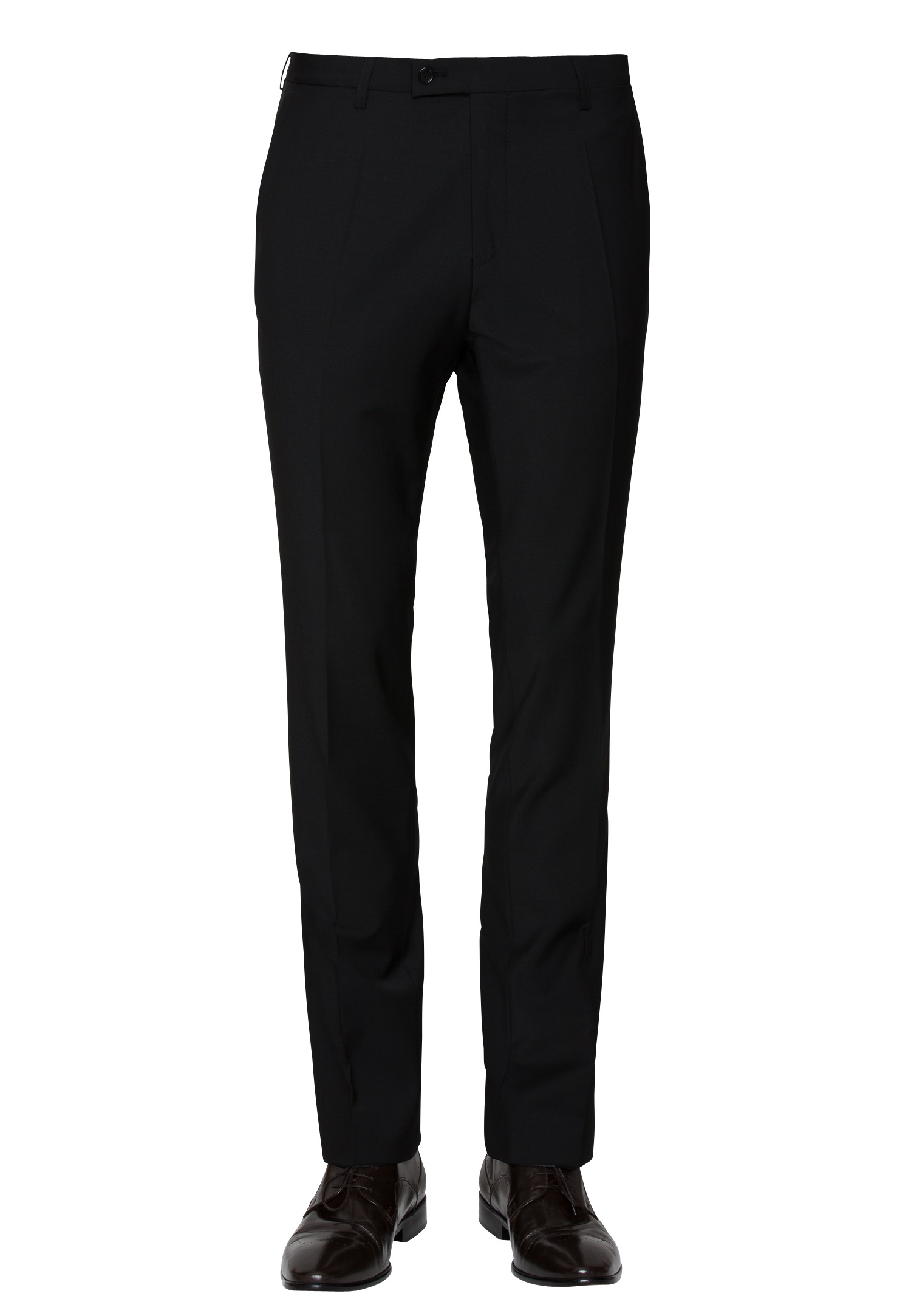 Pánske čierne oblekové nohavice CLUB OF GENTS slim fit