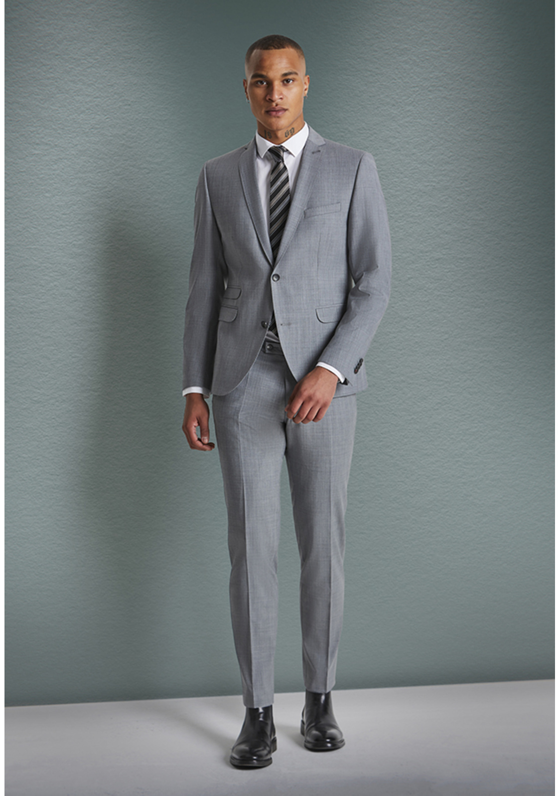 Pánske sivé oblekové nohavice CLUB OF GENTS slim fit