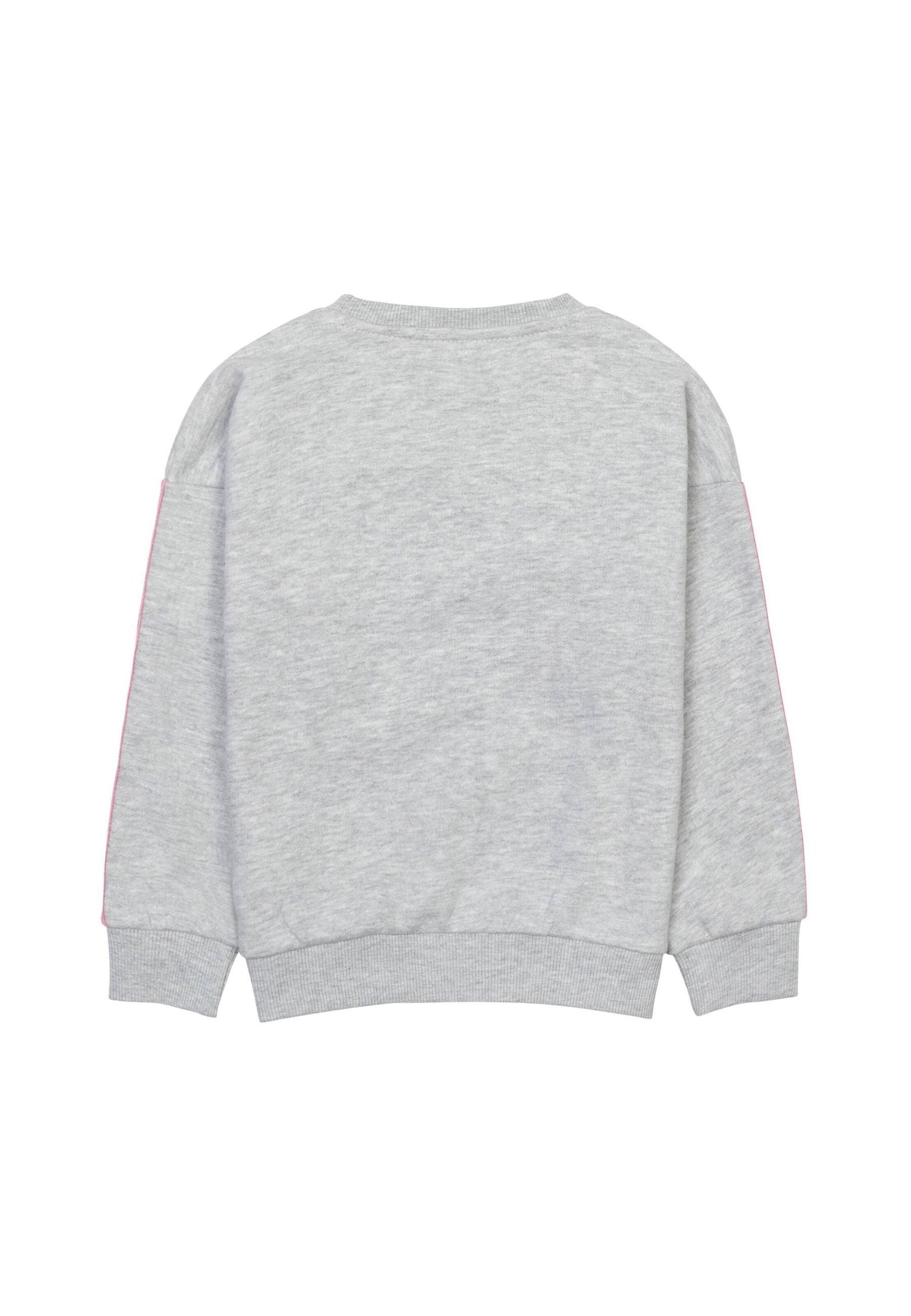 MINOTI Mikina sivá melírovaná / ružová / červená / čierna