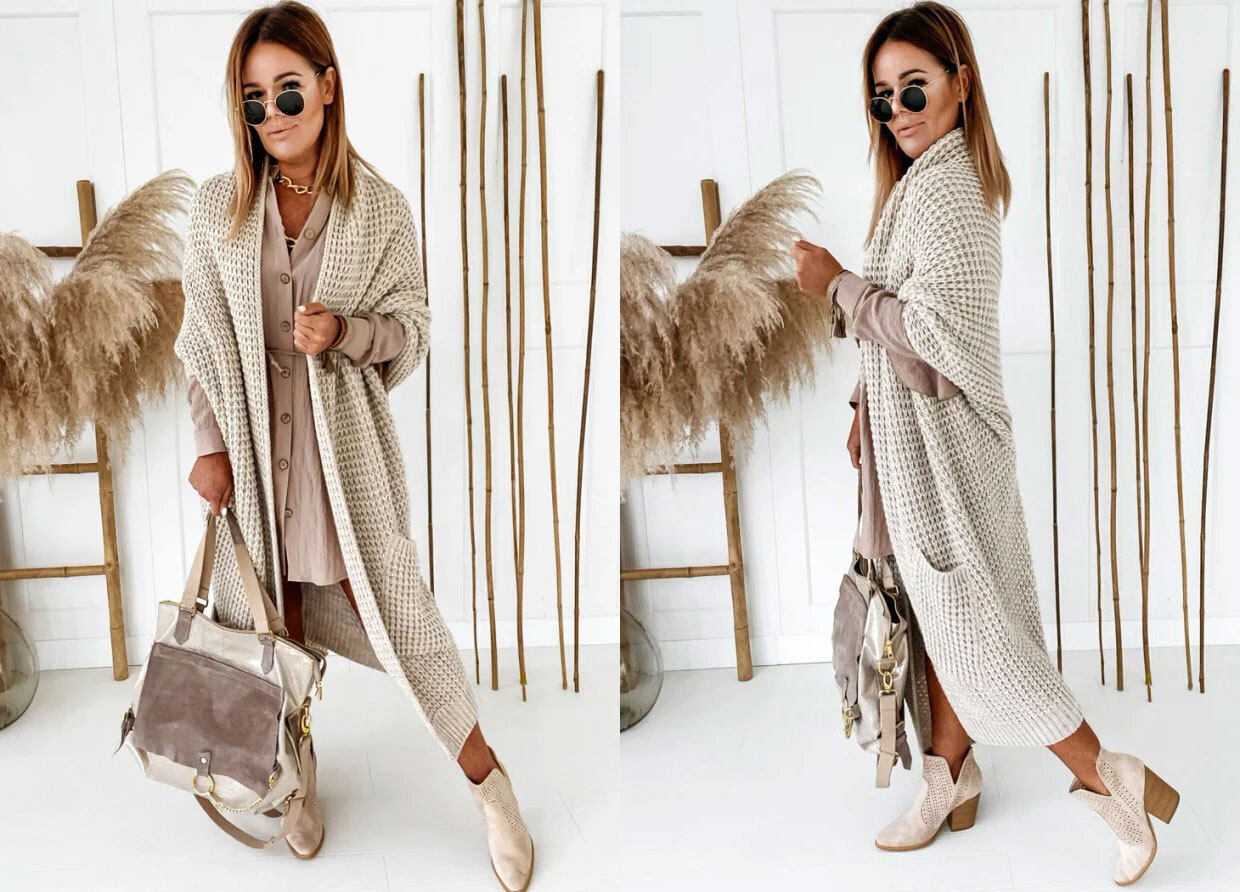 Fashionweek Kardigan bez zapínania z kvalitného materiálu ANNA