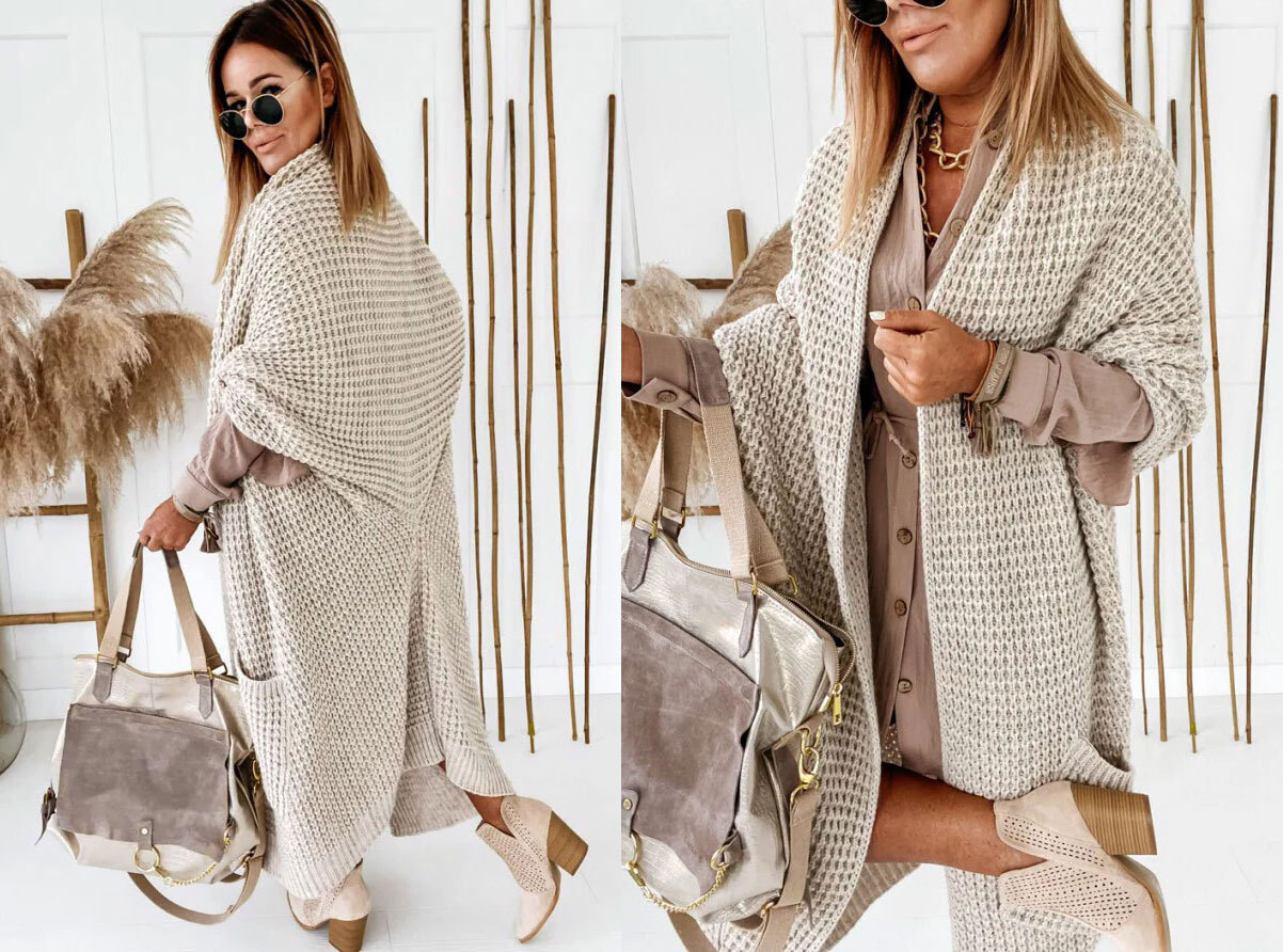 Fashionweek Kardigan bez zapínania z kvalitného materiálu ANNA