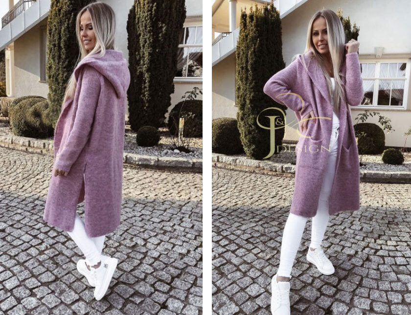 Fashionweek Dámsky farebný predĺžený cardigan NINA