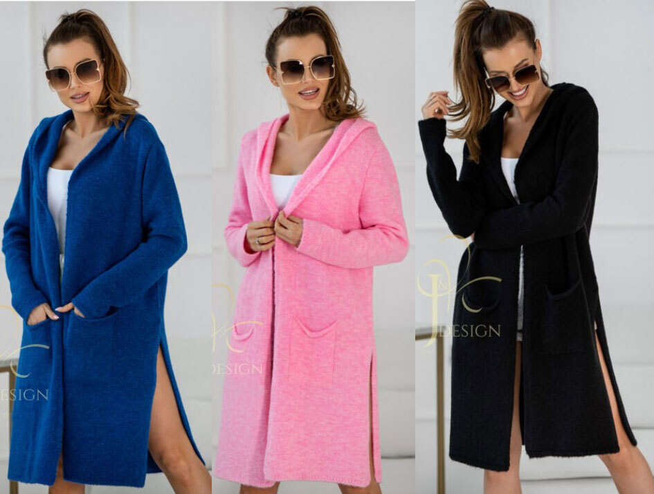 Fashionweek Dámsky farebný predĺžený cardigan NINA