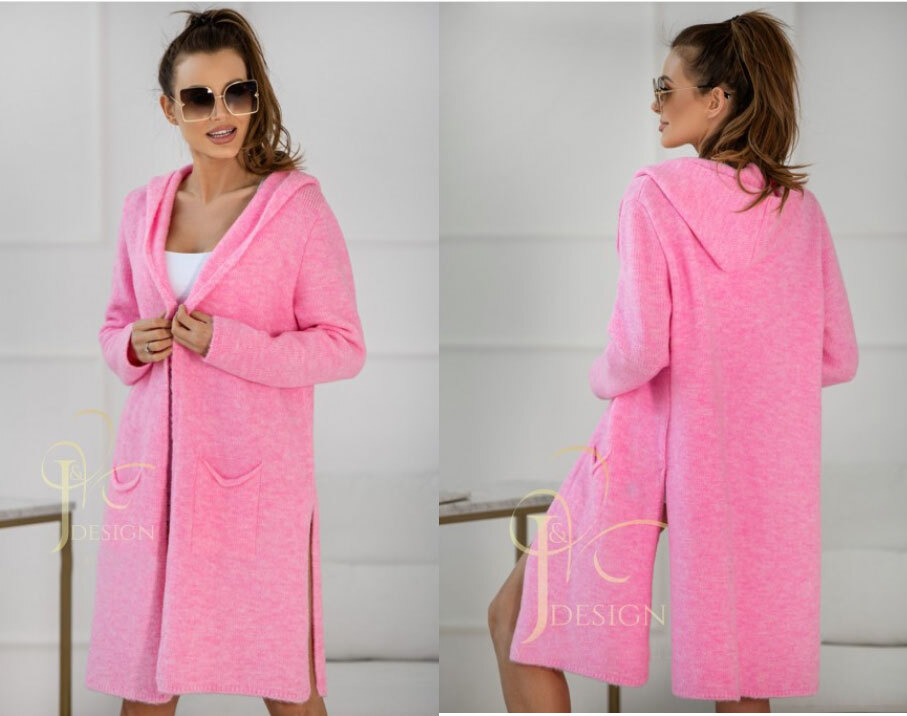 Fashionweek Dámsky farebný predĺžený cardigan NINA