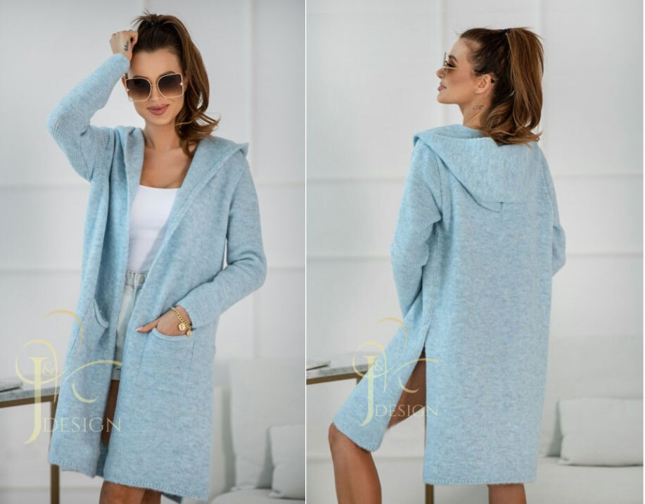 Fashionweek Dámsky farebný predĺžený cardigan NINA