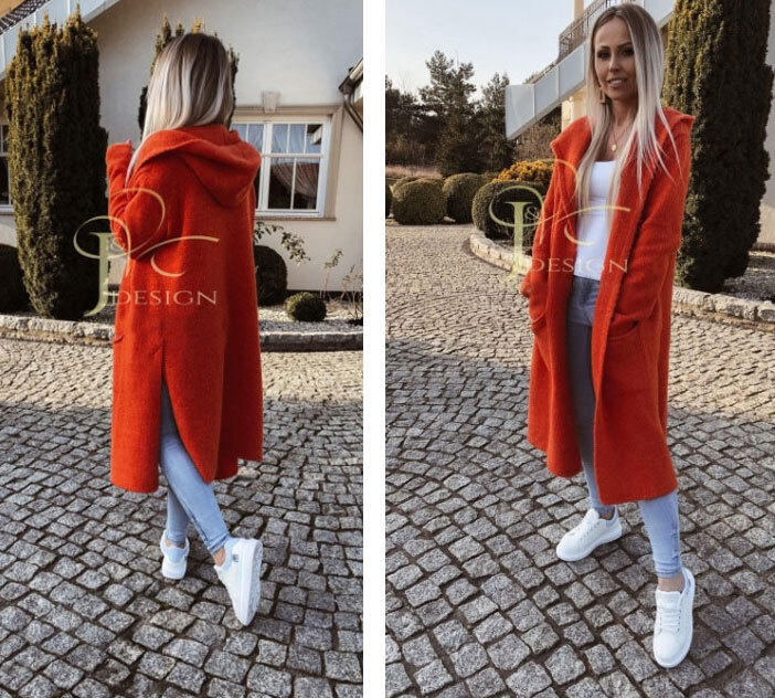 Fashionweek Dámsky farebný predĺžený cardigan NINA