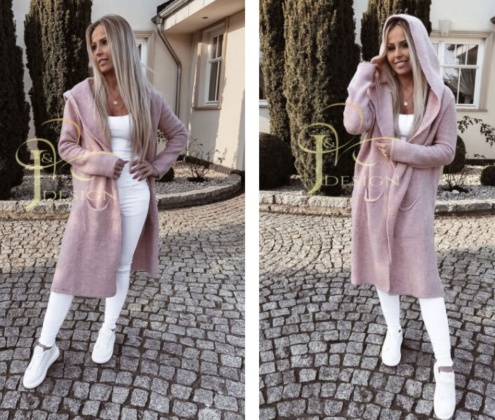 Fashionweek Dámsky farebný predĺžený cardigan NINA