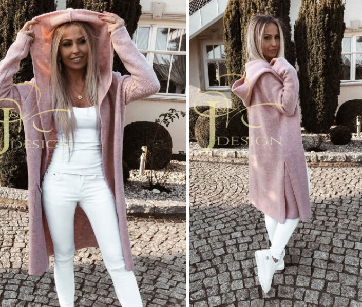 Fashionweek Dámsky farebný predĺžený cardigan NINA