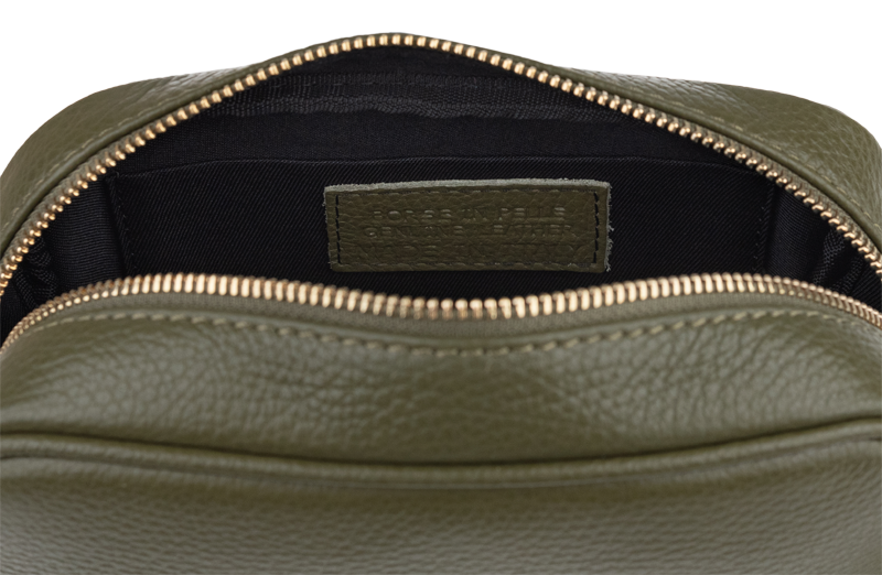 Zelená kožená talianska crossbody kabelka Bala Verde Scura NovaKabelka.sk