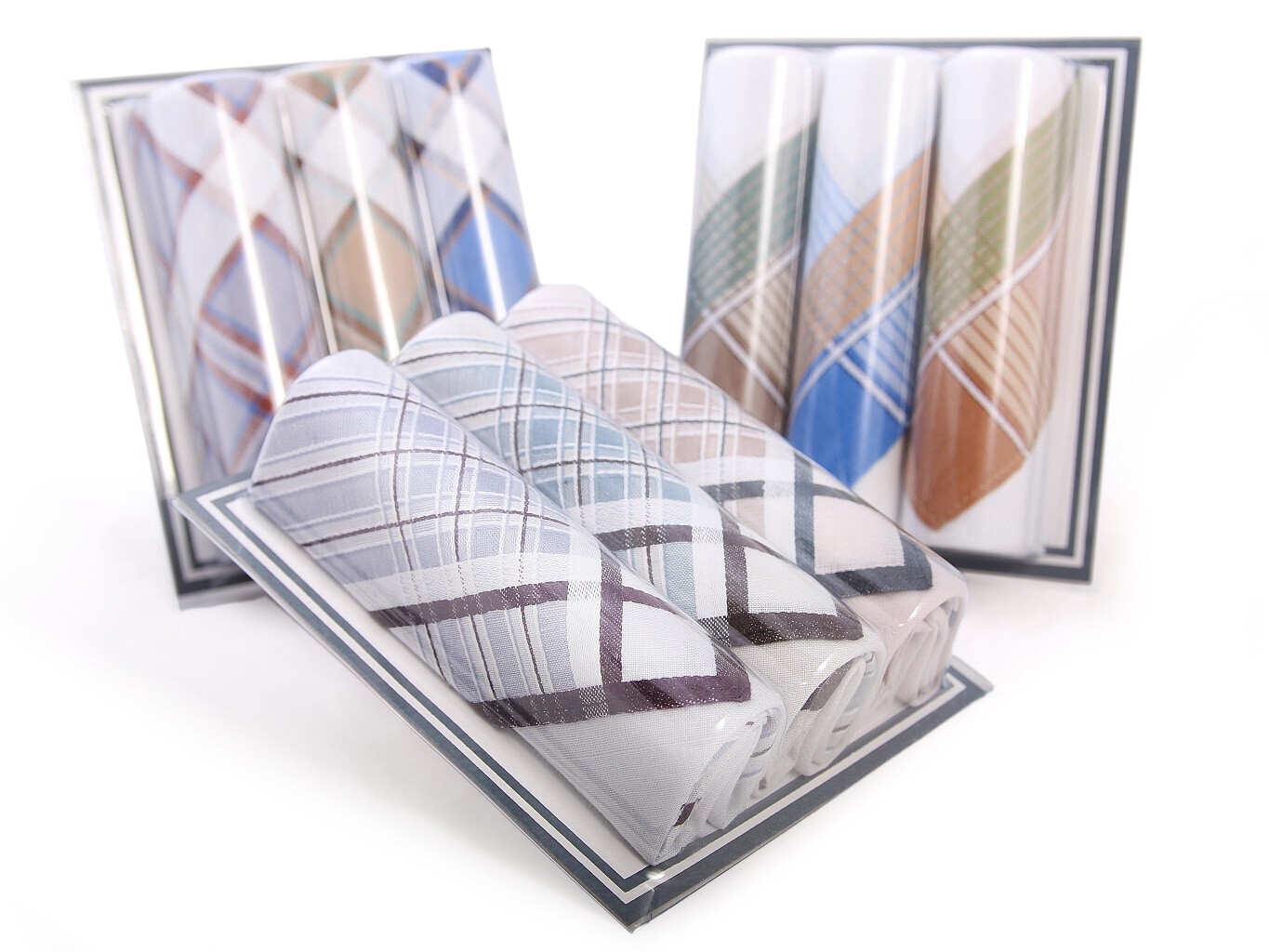 Etex Pánske vreckovky M14 svetlé darčeková krabička (3 ks)