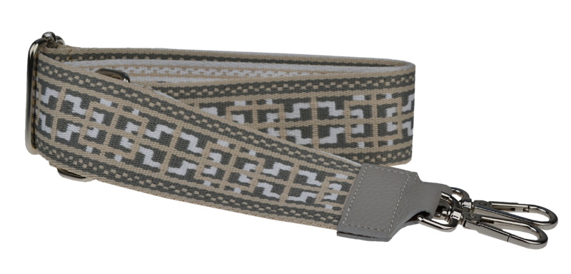 Sivá kožená talianska crossbody kabelka Reni Grande Grigia Nuvole s prídavným pruhom III NovaKabelka.sk