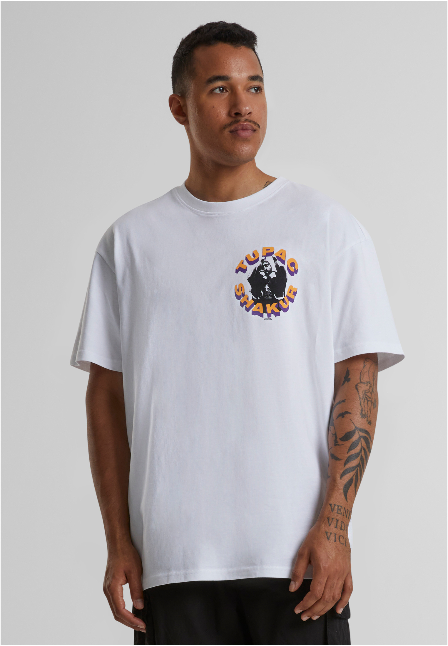 Merchcode 2Pac Toss it up Oversize Tee White