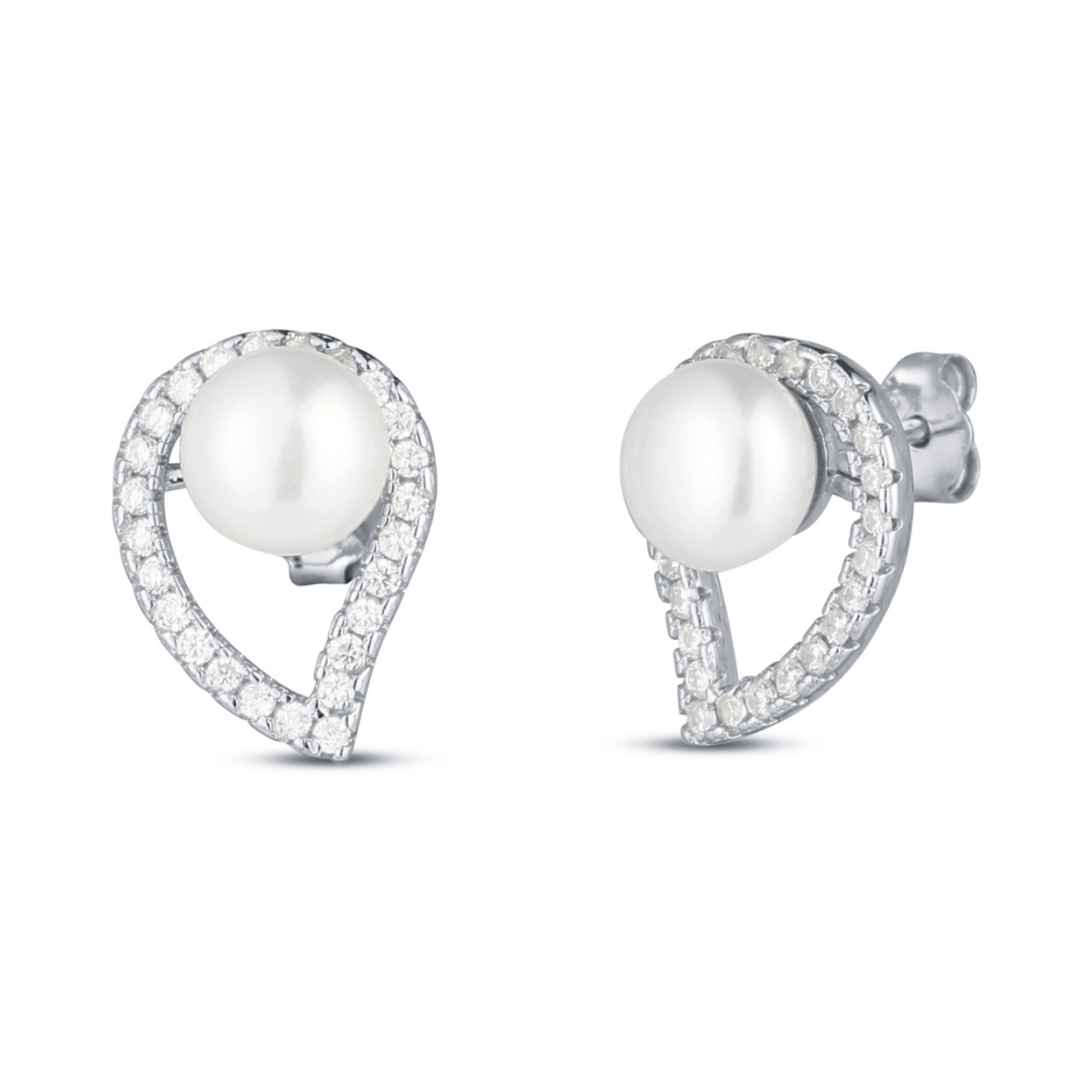 Olivie Strieborné náušnice PERLA 8437