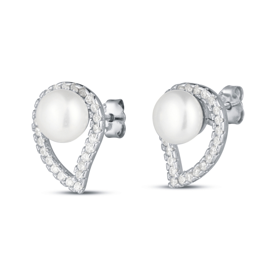 Olivie Strieborné náušnice PERLA 8437