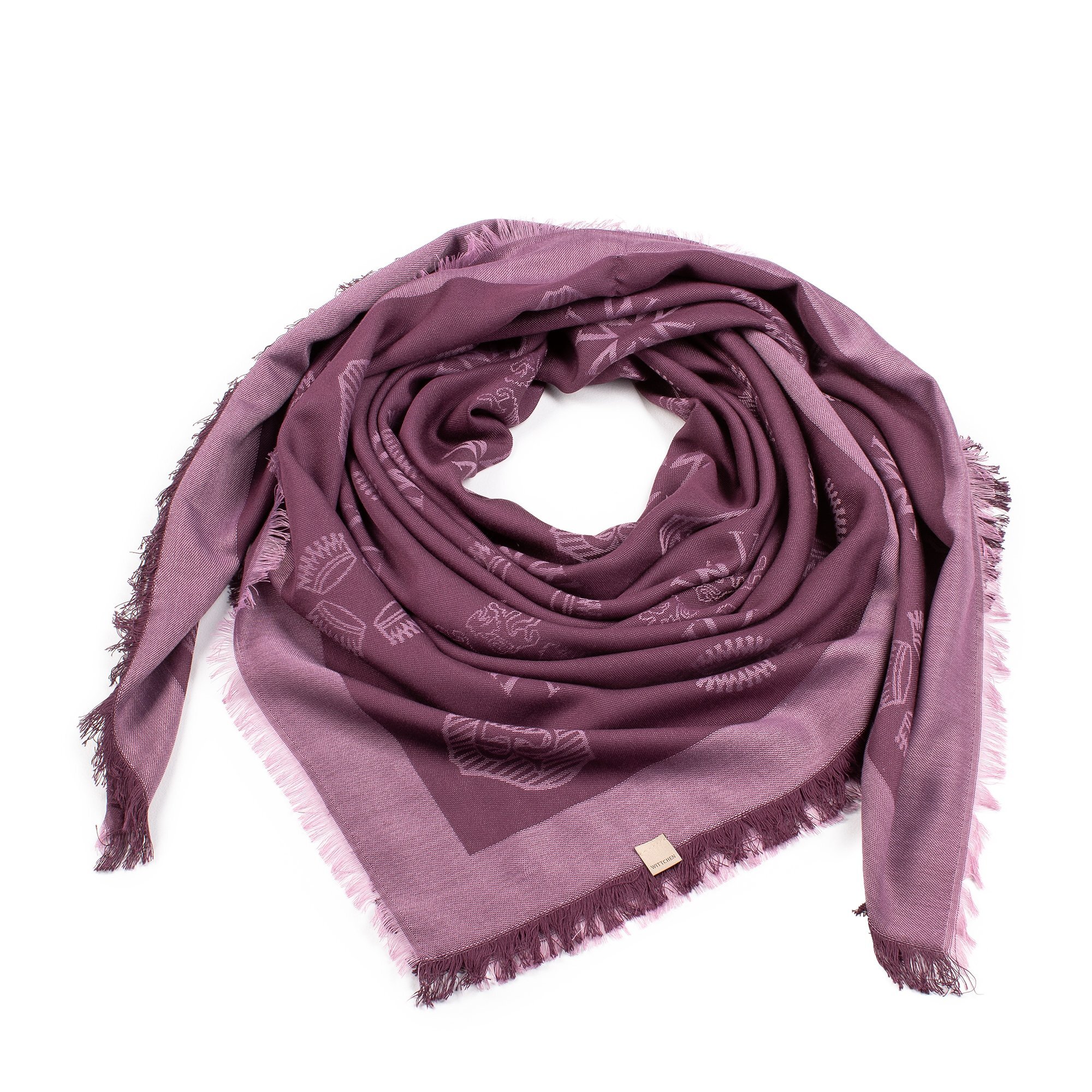 Wittchen Dámska monogramová tkaná bambusová šatka 97-7D-002-V