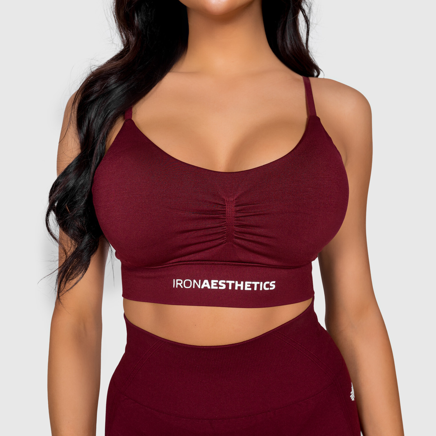 Športová podprsenka Iron Aesthetics Inspire, bordová