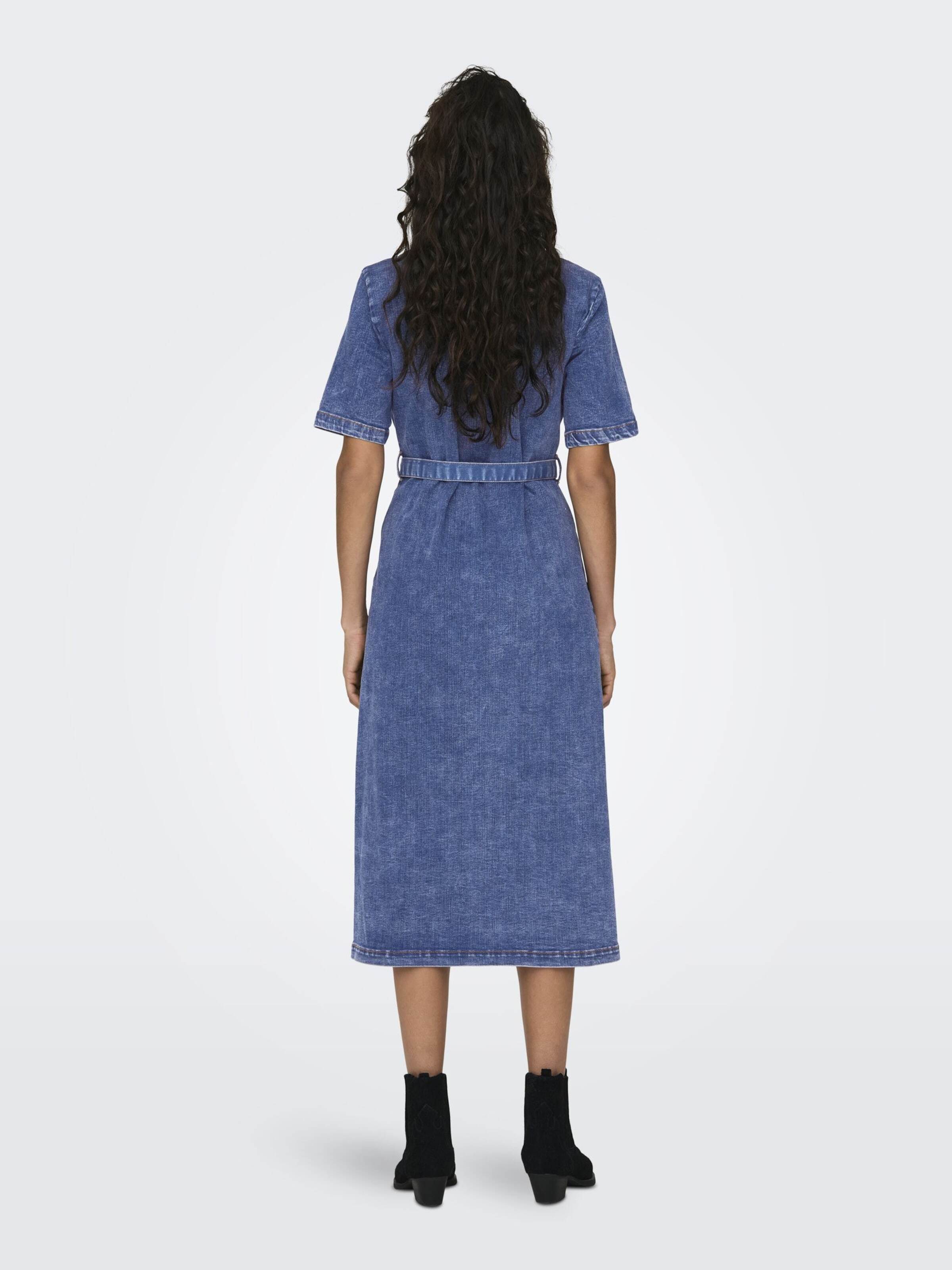 ONLY Košeľové šaty 'Lana' modrá denim