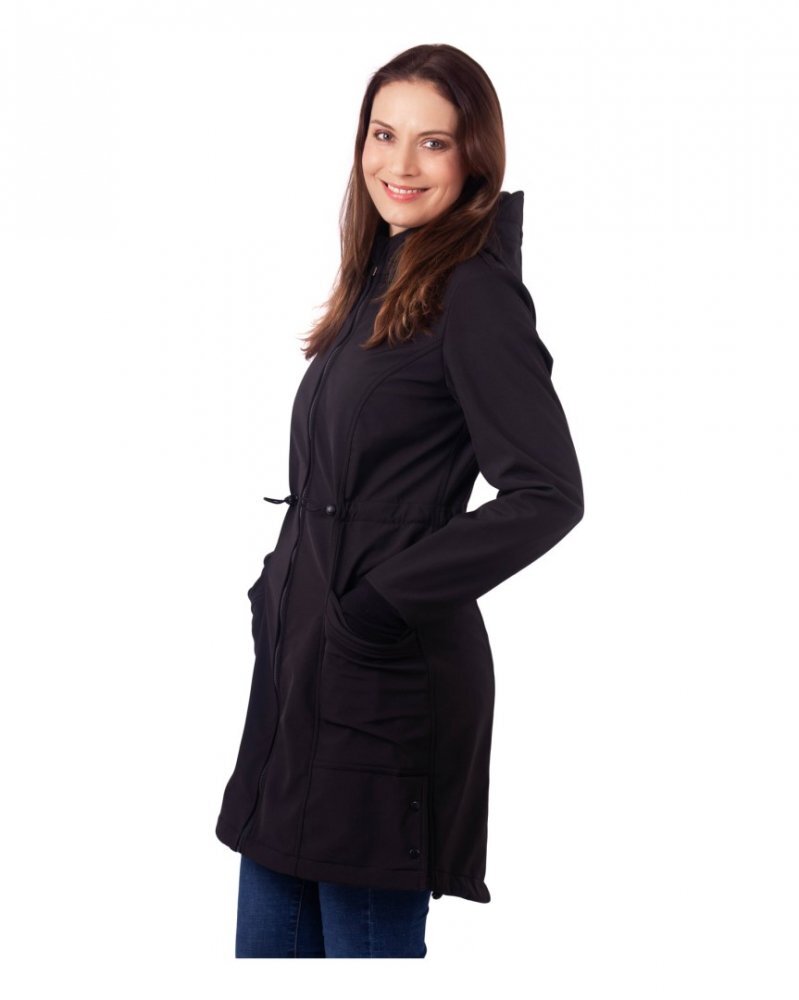 Jožánek Softshellová bunda na nosenie detí Andrea + TEHOTENSKÁ VSADKA, čierna